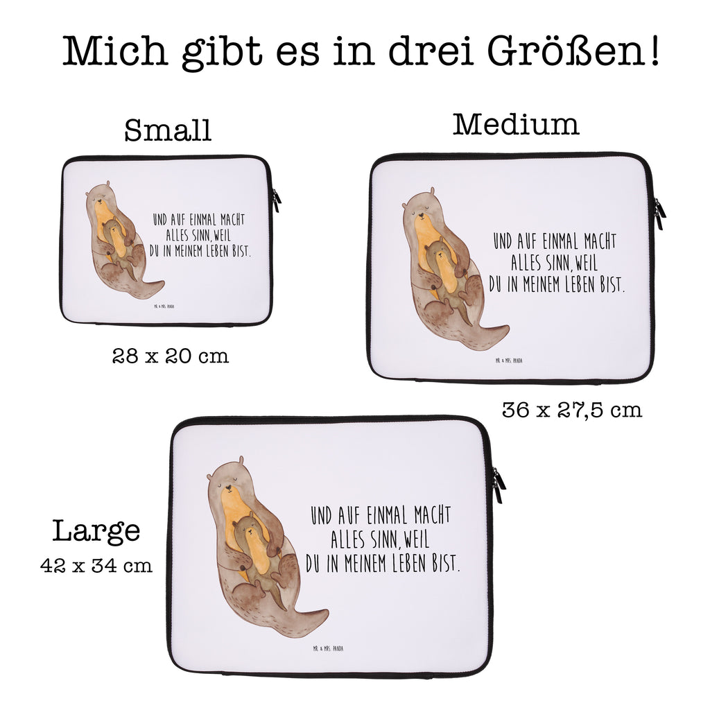 33 x 42 Notebook Tasche Otter mit Kind Notebook Tasche, Laptop, Computertasche, Tasche, Schutzhülle, Otter, Fischotter, Seeotter, Otter Seeotter See Otter