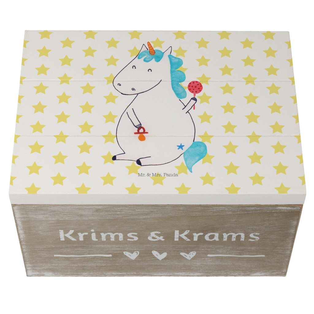Holzkiste Einhorn Baby Holzkiste, Kiste, Schatzkiste, Truhe, Schatulle, XXL, Erinnerungsbox, Erinnerungskiste, Dekokiste, Aufbewahrungsbox, Einhorn, Einhörner, Einhorn Deko, Pegasus, Unicorn, Mutter, Geburt, Geburtstag, erstes Kind, Baby, Babyglück, Nachwuchs, Eltern, Party, Kind, Schnuller