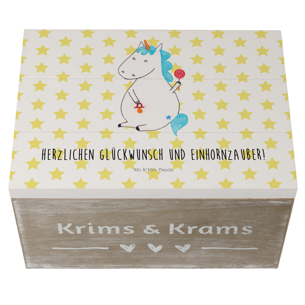 Holzkiste Einhorn Baby Holzkiste, Kiste, Schatzkiste, Truhe, Schatulle, XXL, Erinnerungsbox, Erinnerungskiste, Dekokiste, Aufbewahrungsbox, Einhorn, Einhörner, Einhorn Deko, Pegasus, Unicorn, Mutter, Geburt, Geburtstag, erstes Kind, Baby, Babyglück, Nachwuchs, Eltern, Party, Kind, Schnuller