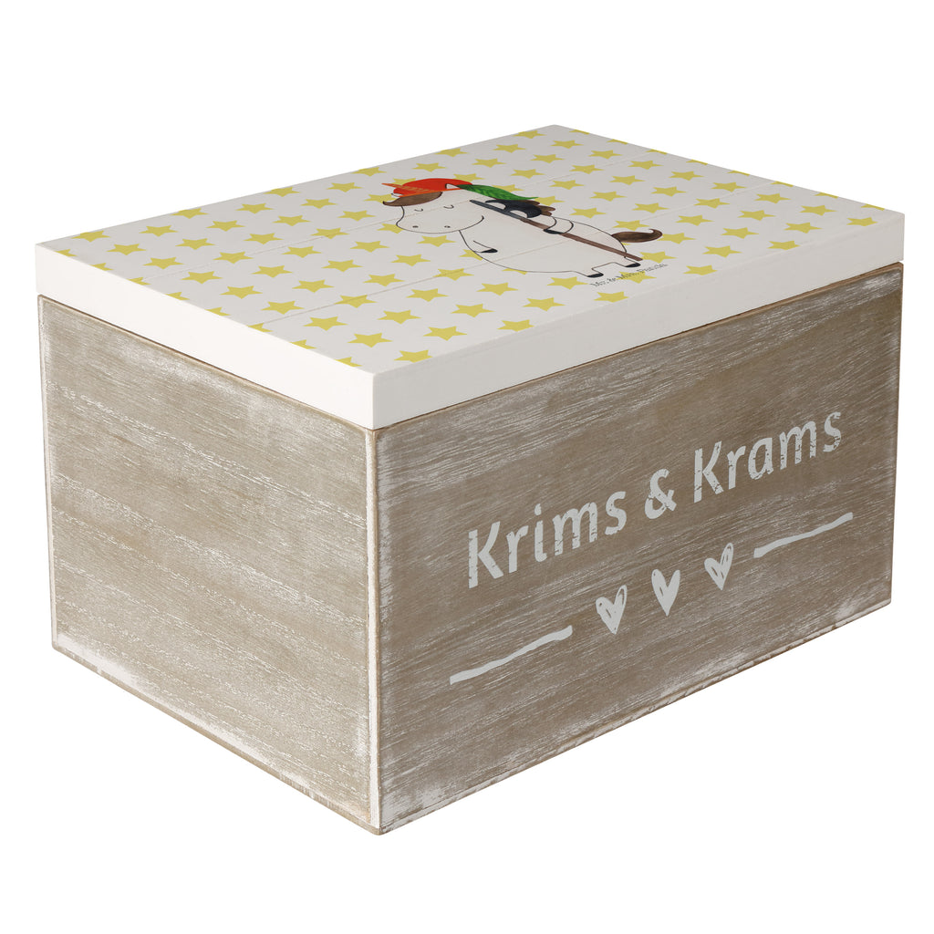 Holzkiste Einhorn Bube Holzkiste, Kiste, Schatzkiste, Truhe, Schatulle, XXL, Erinnerungsbox, Erinnerungskiste, Dekokiste, Aufbewahrungsbox, Einhorn, Einhörner, Einhorn Deko, Pegasus, Unicorn, Bube, Mittelalter