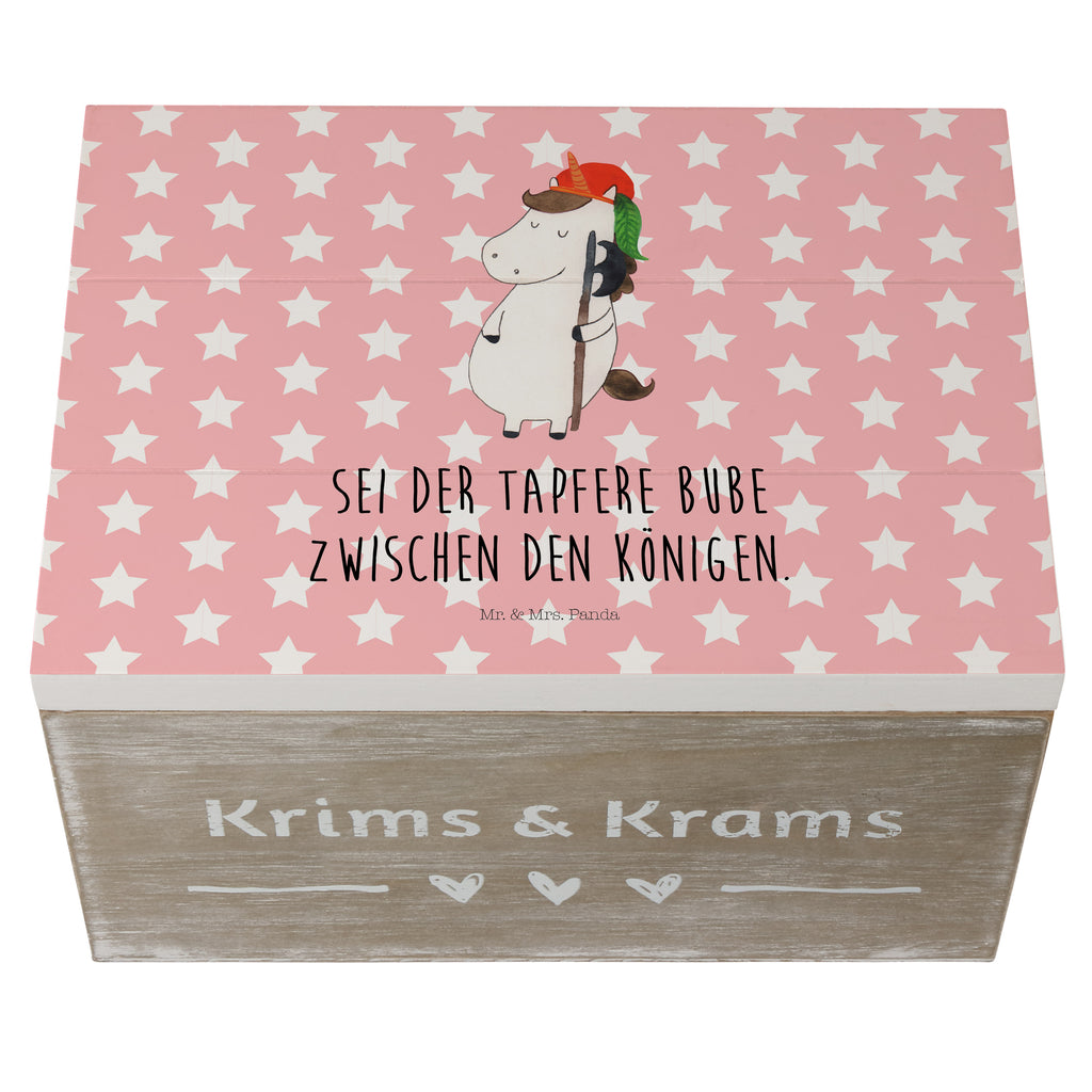Holzkiste Einhorn Bube Holzkiste, Kiste, Schatzkiste, Truhe, Schatulle, XXL, Erinnerungsbox, Erinnerungskiste, Dekokiste, Aufbewahrungsbox, Einhorn, Einhörner, Einhorn Deko, Pegasus, Unicorn, Bube, Mittelalter