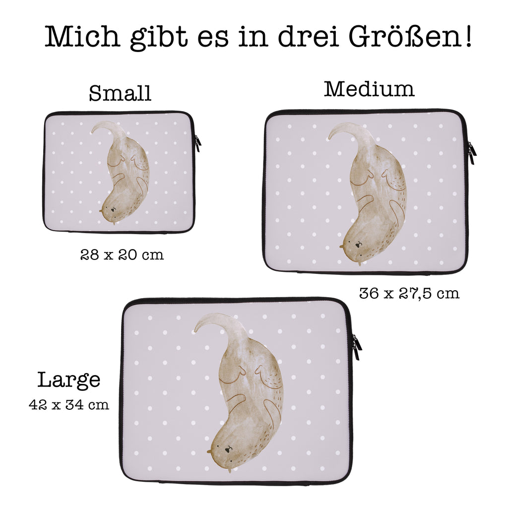 33 x 42 Notebook Tasche Otter kopfüber Notebook Tasche, Laptop, Computertasche, Tasche, Schutzhülle, Otter, Fischotter, Seeotter, Otter Seeotter See Otter