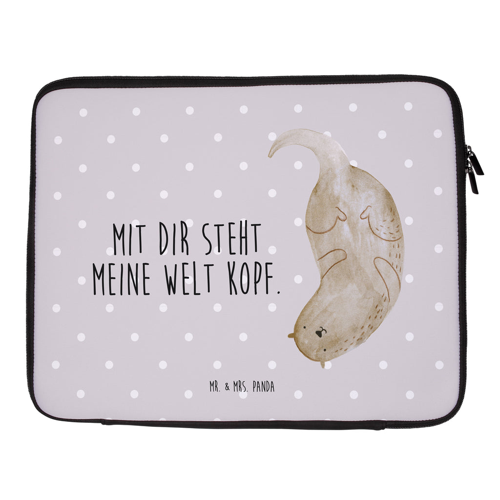33 x 42 Notebook Tasche Otter kopfüber Notebook Tasche, Laptop, Computertasche, Tasche, Schutzhülle, Otter, Fischotter, Seeotter, Otter Seeotter See Otter