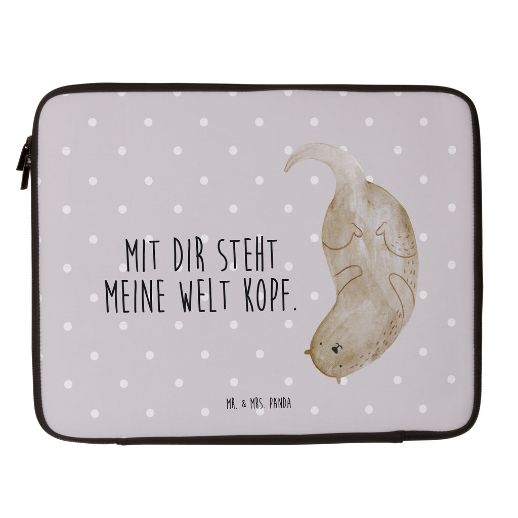 33 x 42 Notebook Tasche Otter kopfüber Notebook Tasche, Laptop, Computertasche, Tasche, Schutzhülle, Otter, Fischotter, Seeotter, Otter Seeotter See Otter