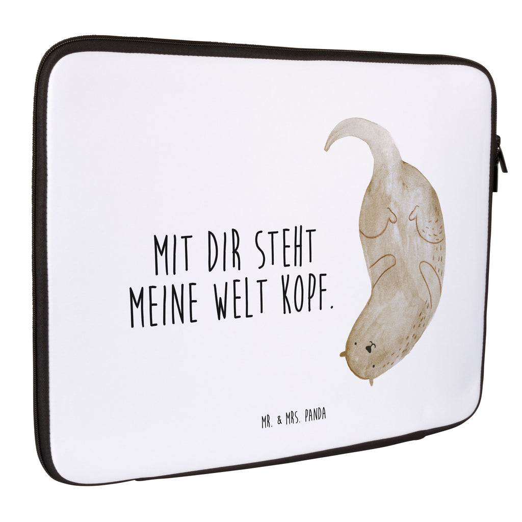 33 x 42 Notebook Tasche Otter kopfüber Notebook Tasche, Laptop, Computertasche, Tasche, Schutzhülle, Otter, Fischotter, Seeotter, Otter Seeotter See Otter