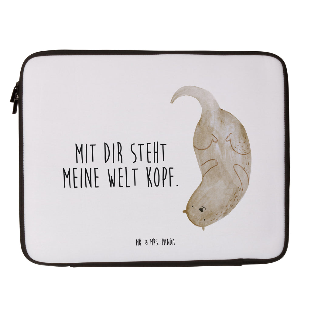 33 x 42 Notebook Tasche Otter kopfüber Notebook Tasche, Laptop, Computertasche, Tasche, Schutzhülle, Otter, Fischotter, Seeotter, Otter Seeotter See Otter