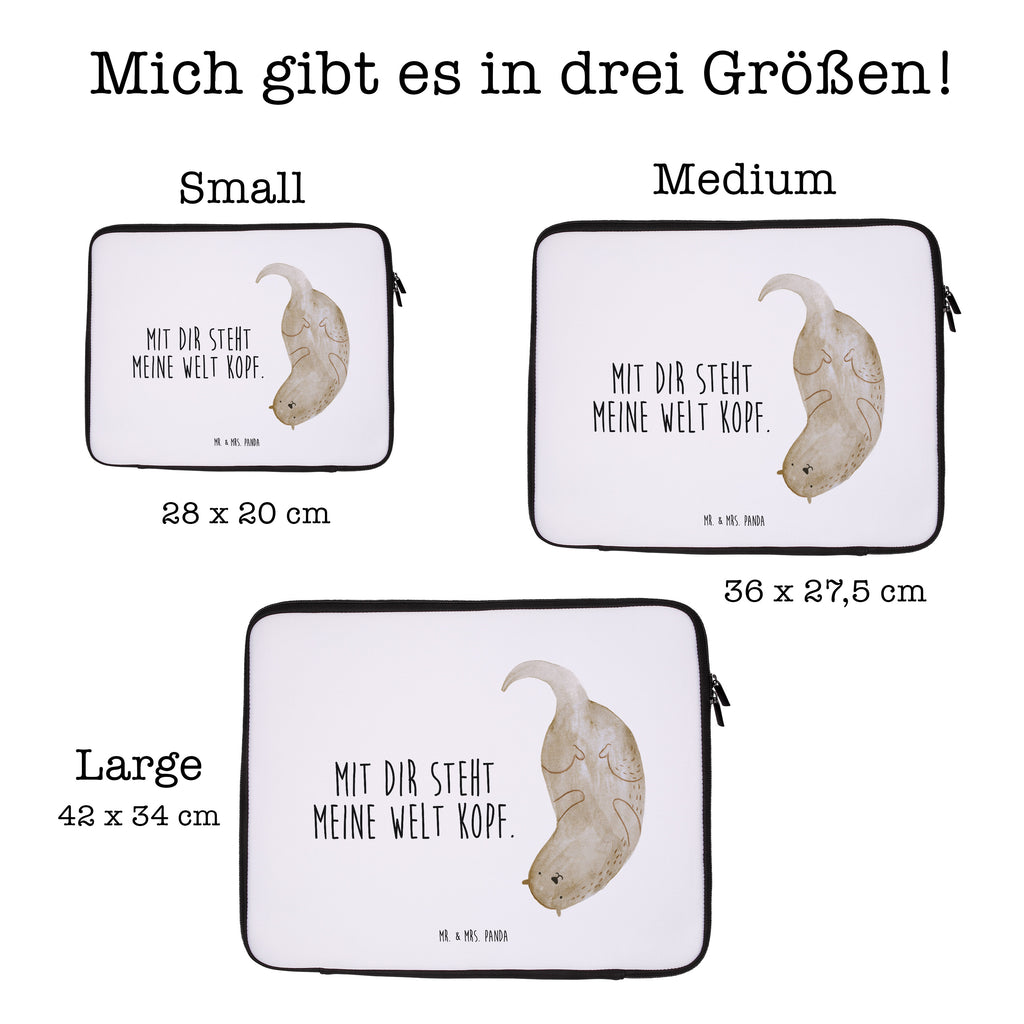 33 x 42 Notebook Tasche Otter kopfüber Notebook Tasche, Laptop, Computertasche, Tasche, Schutzhülle, Otter, Fischotter, Seeotter, Otter Seeotter See Otter