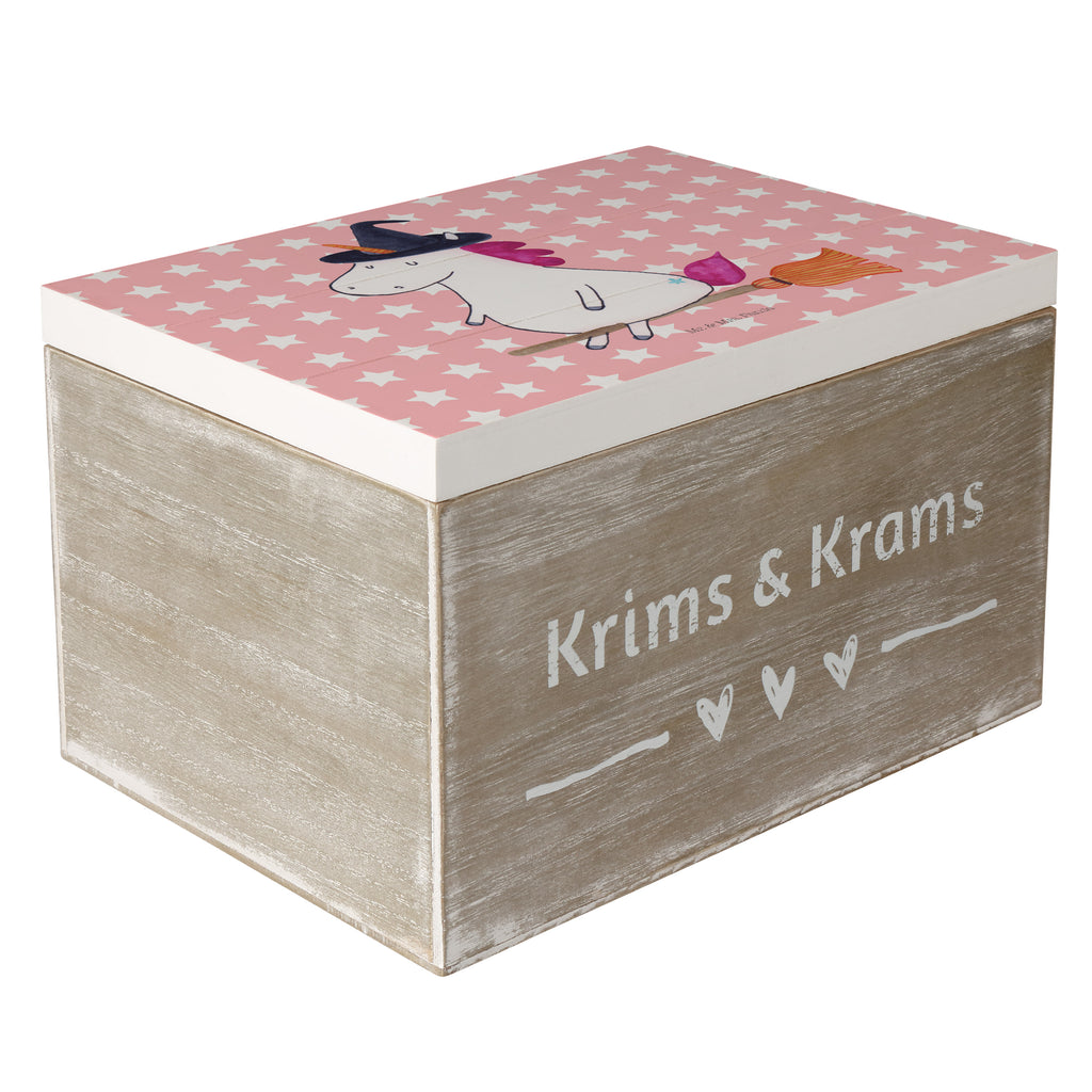 Holzkiste Einhorn Hexe Holzkiste, Kiste, Schatzkiste, Truhe, Schatulle, XXL, Erinnerungsbox, Erinnerungskiste, Dekokiste, Aufbewahrungsbox, Einhorn, Einhörner, Einhorn Deko, Pegasus, Unicorn, Frau, Ehefrau, Hexe, Teufel, Engel, Verrückte, Freundin, Leben, Zicke