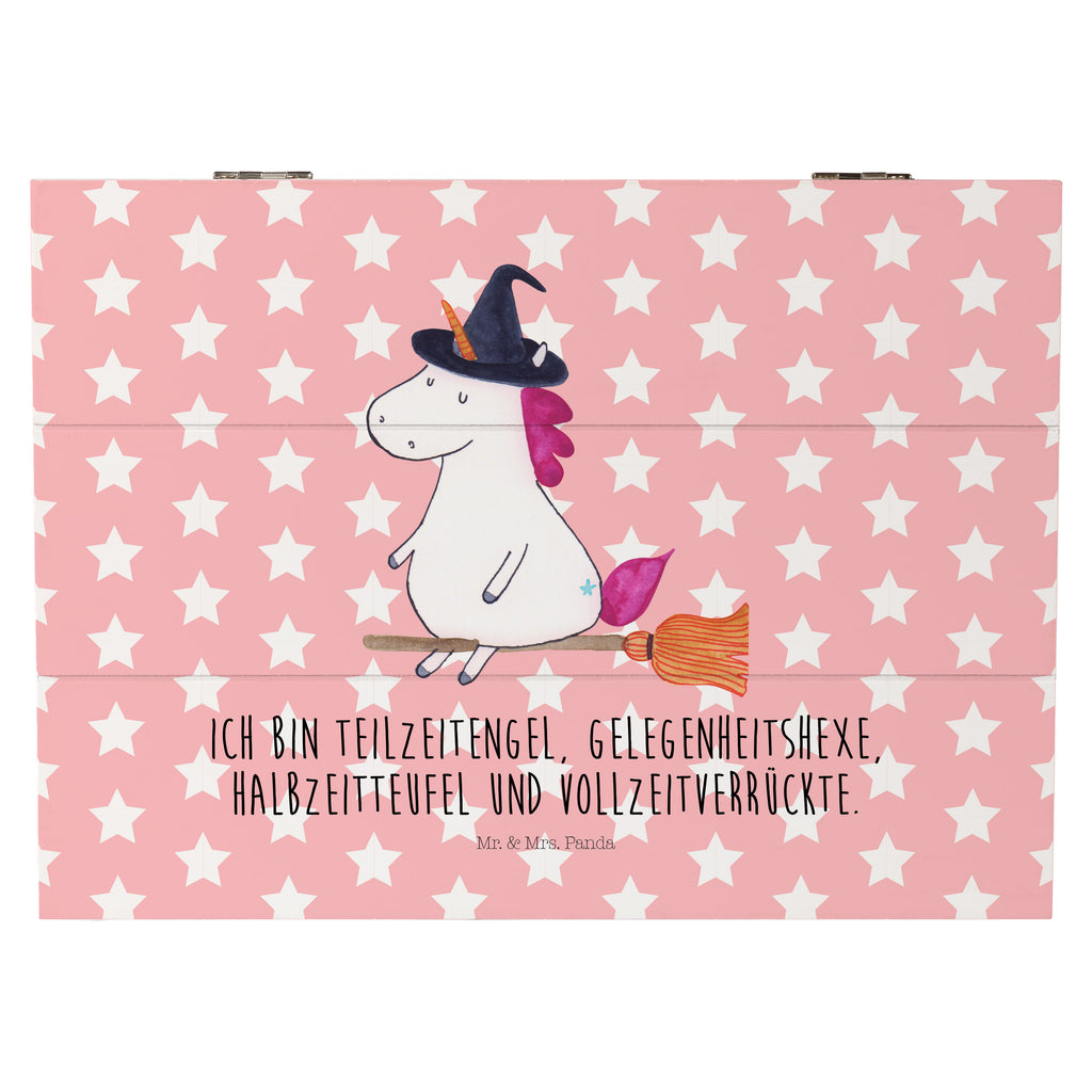 Holzkiste Einhorn Hexe Holzkiste, Kiste, Schatzkiste, Truhe, Schatulle, XXL, Erinnerungsbox, Erinnerungskiste, Dekokiste, Aufbewahrungsbox, Einhorn, Einhörner, Einhorn Deko, Pegasus, Unicorn, Frau, Ehefrau, Hexe, Teufel, Engel, Verrückte, Freundin, Leben, Zicke