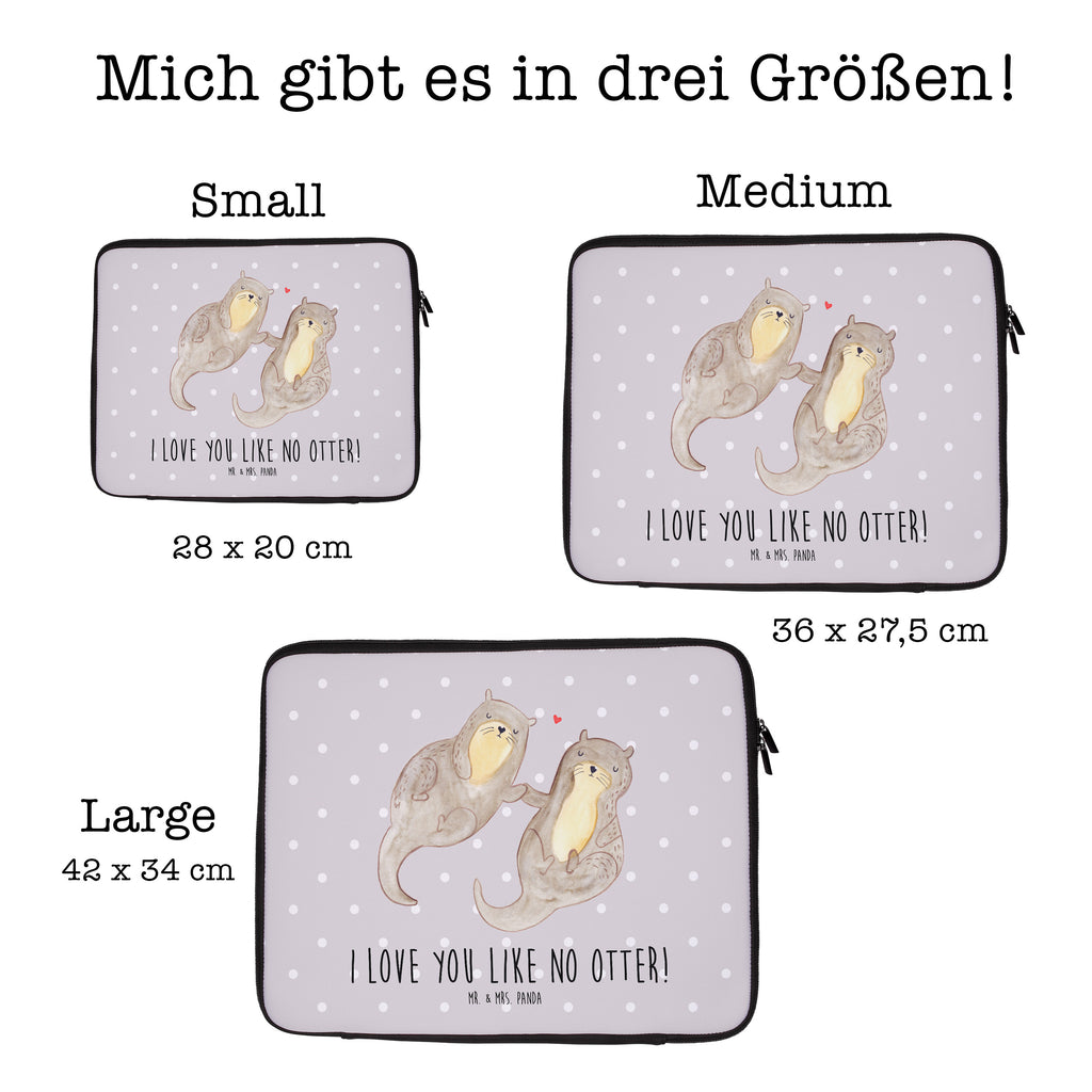 27 x 36 Notebook Tasche  Otter händchenhaltend Notebook Tasche, Laptop, Computertasche, Tasche, Damen, Schutzhülle, Otter, Fischotter, Seeotter, Otter Seeotter See Otter