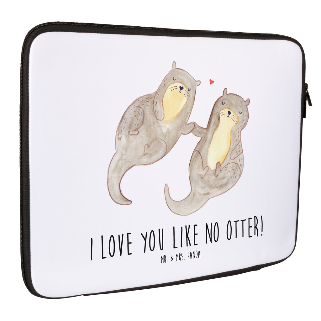 27 x 36 Notebook Tasche  Otter händchenhaltend Notebook Tasche, Laptop, Computertasche, Tasche, Damen, Schutzhülle, Otter, Fischotter, Seeotter, Otter Seeotter See Otter
