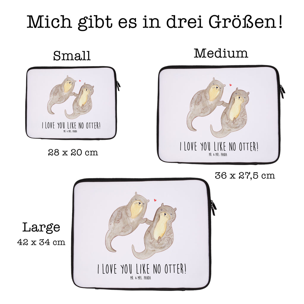 27 x 36 Notebook Tasche  Otter händchenhaltend Notebook Tasche, Laptop, Computertasche, Tasche, Damen, Schutzhülle, Otter, Fischotter, Seeotter, Otter Seeotter See Otter