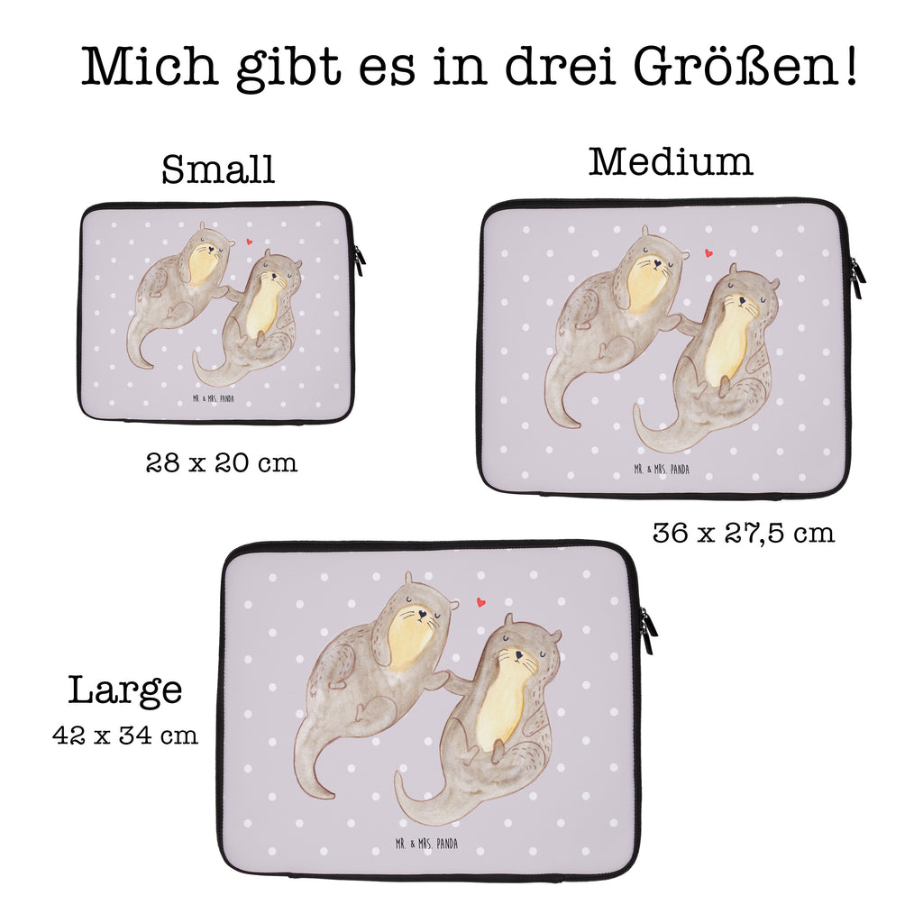 27 x 36 Notebook Tasche  Otter händchenhaltend Notebook Tasche, Laptop, Computertasche, Tasche, Damen, Schutzhülle, Otter, Fischotter, Seeotter, Otter Seeotter See Otter