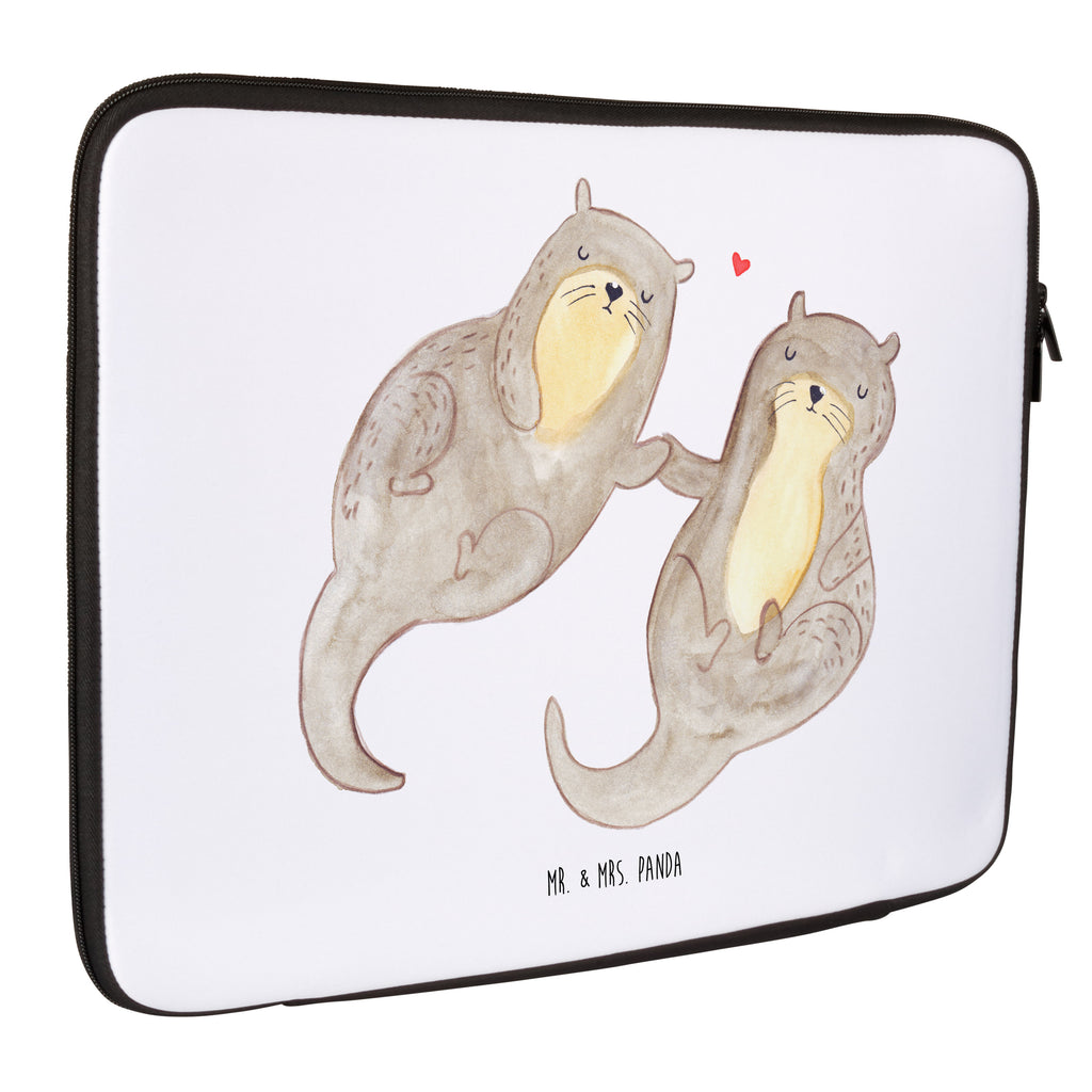 27 x 36 Notebook Tasche  Otter händchenhaltend Notebook Tasche, Laptop, Computertasche, Tasche, Damen, Schutzhülle, Otter, Fischotter, Seeotter, Otter Seeotter See Otter