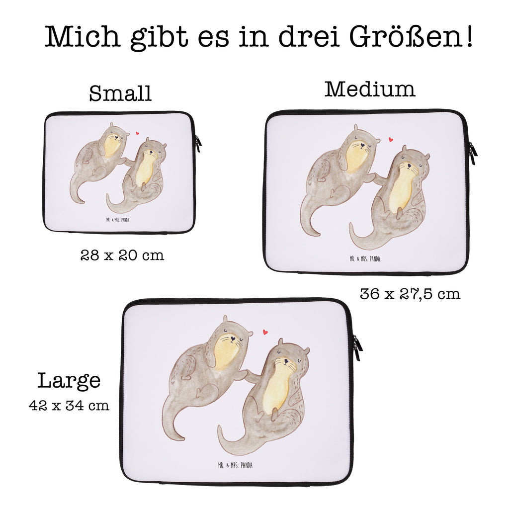 27 x 36 Notebook Tasche  Otter händchenhaltend Notebook Tasche, Laptop, Computertasche, Tasche, Damen, Schutzhülle, Otter, Fischotter, Seeotter, Otter Seeotter See Otter