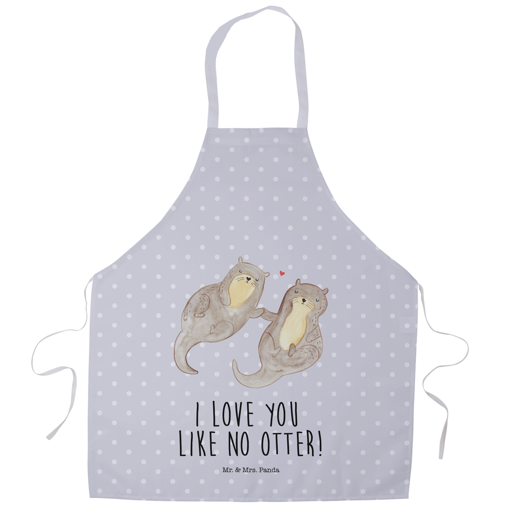 Kochschürze Otter händchenhaltend Schürze, Backschürze, Küchenschürze, Grillschürze, Latzschürze, Otter, Fischotter, Seeotter, Otter Seeotter See Otter