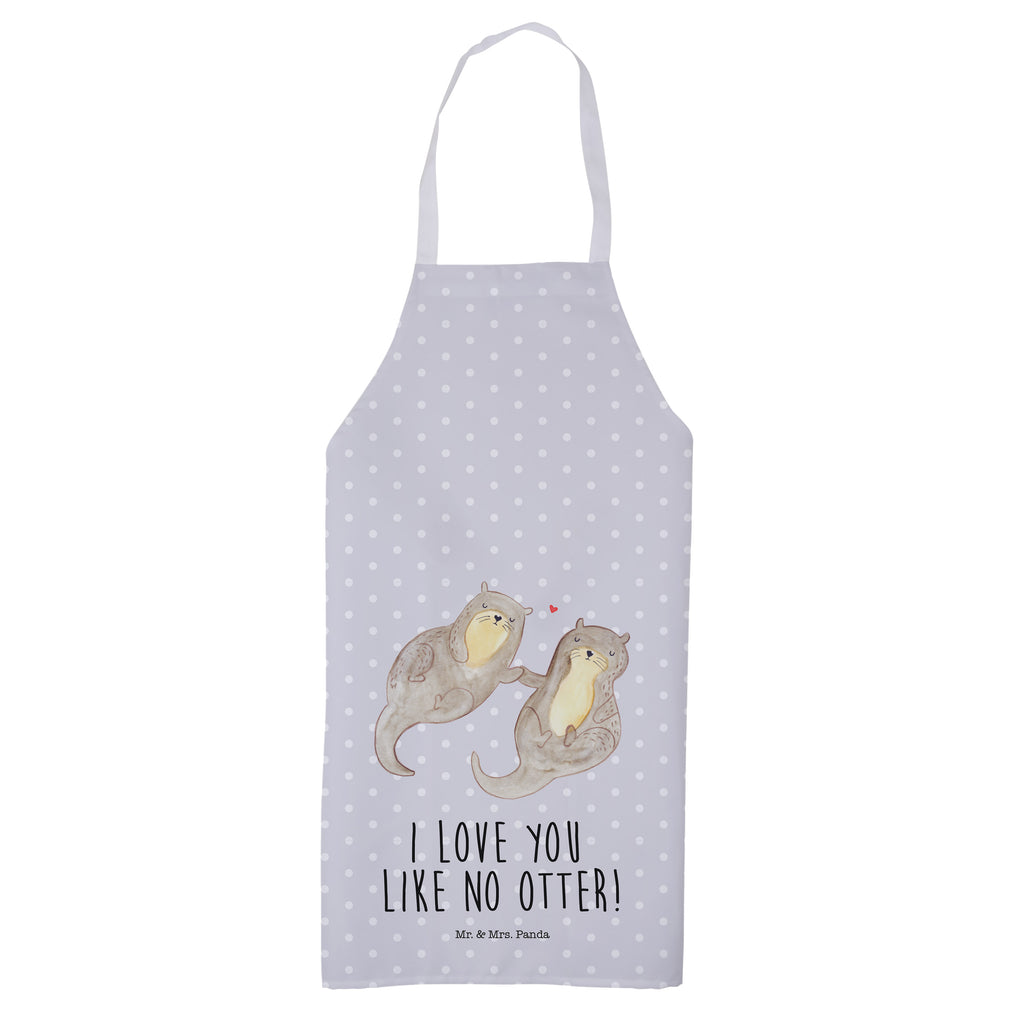 Kochschürze Otter händchenhaltend Schürze, Backschürze, Küchenschürze, Grillschürze, Latzschürze, Otter, Fischotter, Seeotter, Otter Seeotter See Otter
