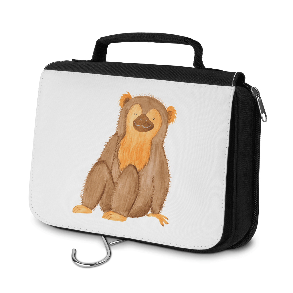 Kulturbeutel Affe Kulturbeutel, Zum Aufhängen, Waschtasche, Kosmetiktasche, Damen, Herren, Aufbewahrungstasche, Schminktasche, Kosmetikbeutel, Organizer, Kulturtasche, Schminkutensil, Afrika, Wildtiere, Affe, Äffchen, Affen, Selbstliebe, Respekt, Motivation, Selbstachtung, Liebe, Selbstbewusstsein, Selfcare