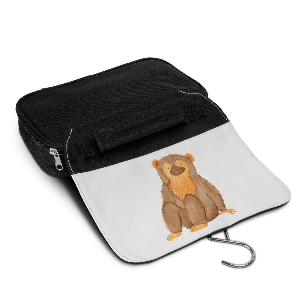 Kulturbeutel Affe Kulturbeutel, Zum Aufhängen, Waschtasche, Kosmetiktasche, Damen, Herren, Aufbewahrungstasche, Schminktasche, Kosmetikbeutel, Organizer, Kulturtasche, Schminkutensil, Afrika, Wildtiere, Affe, Äffchen, Affen, Selbstliebe, Respekt, Motivation, Selbstachtung, Liebe, Selbstbewusstsein, Selfcare