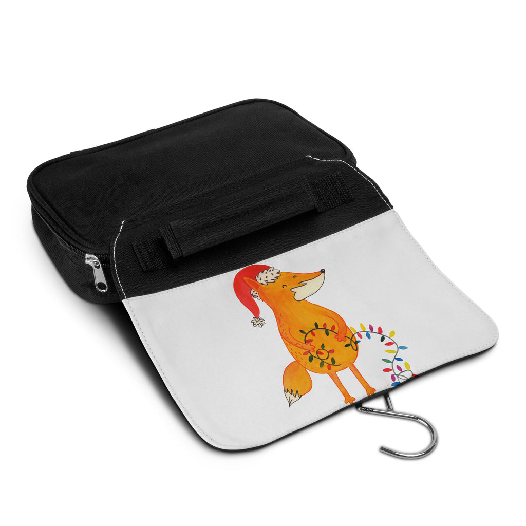 Kulturbeutel Fuchs Weihnachten Kulturbeutel, Zum Aufhängen, Waschtasche, Kosmetiktasche, Damen, Herren, Aufbewahrungstasche, Schminktasche, Kosmetikbeutel, Organizer, Kulturtasche, Schminkutensil, Winter, Weihnachten, Weihnachtsdeko, Nikolaus, Advent, Heiligabend, Wintermotiv, Fuchs, Füchse, Spruch schön, Geschenk Weihnachten, Weihnachtsmann, Weihnachtszeit