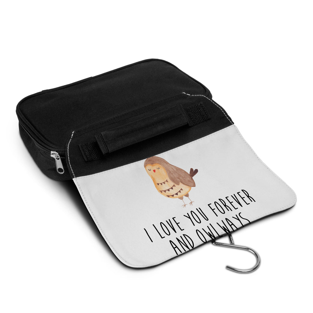 Kulturbeutel Eule Zufrieden Kulturbeutel, Zum Aufhängen, Waschtasche, Kosmetiktasche, Damen, Herren, Aufbewahrungstasche, Schminktasche, Kosmetikbeutel, Organizer, Kulturtasche, Schminkutensil, Eule, Eule Spruch, Eule deko, Owl, Liebe Spruch, Romantisch, Wortspiel lustig, Spruch schön, Geschenk Hochzeitstag