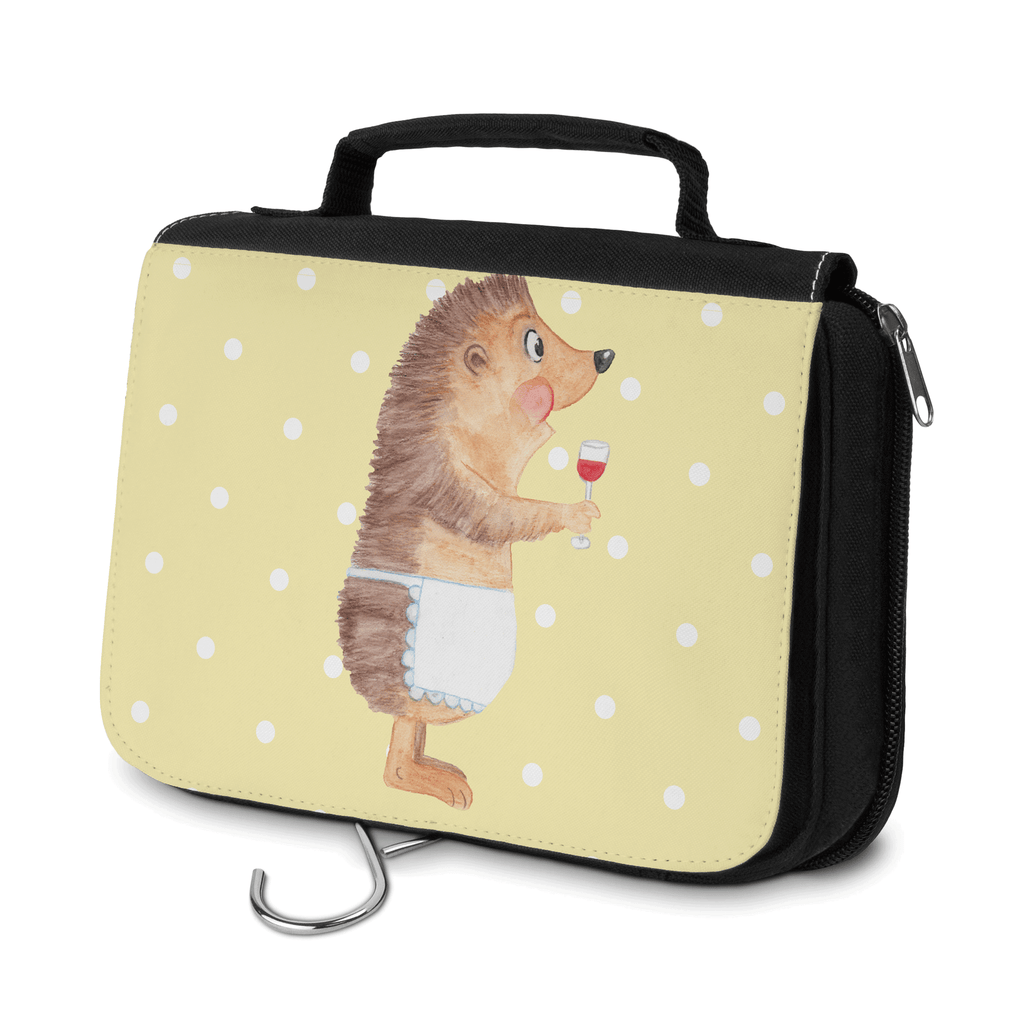 Kulturbeutel Igel mit Wein Kulturbeutel, Zum Aufhängen, Waschtasche, Kosmetiktasche, Damen, Herren, Aufbewahrungstasche, Schminktasche, Kosmetikbeutel, Organizer, Kulturtasche, Schminkutensil, Tiermotive, Gute Laune, lustige Sprüche, Tiere, Wein Spruch, Igel, Geschenk Weintrinker, Geschenk Weinliebhaber, Wein Deko, Weinglas, Rotwein, Weißwein, Wein trinken