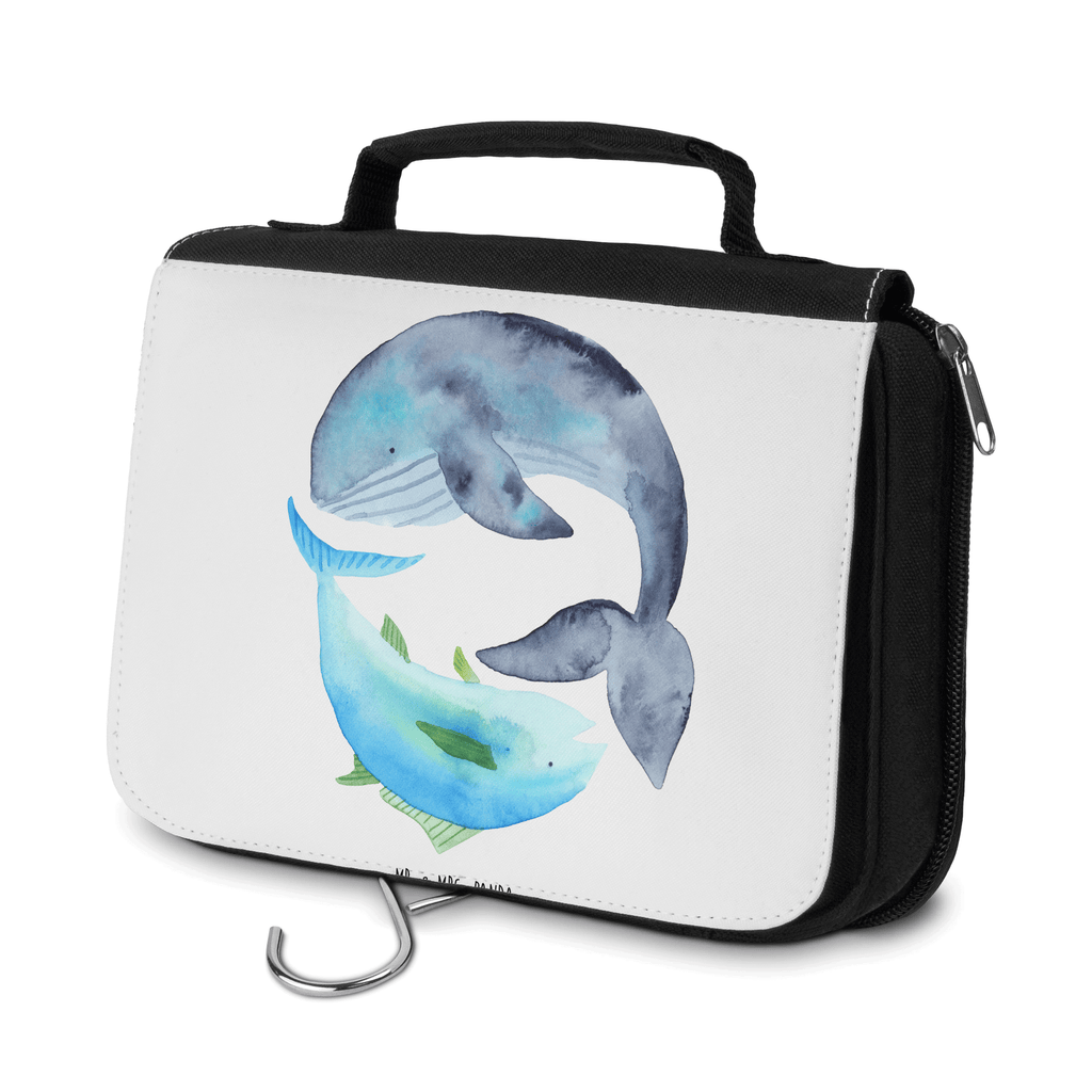 Kulturbeutel Walfisch & Thunfisch Kulturbeutel, Zum Aufhängen, Waschtasche, Kosmetiktasche, Damen, Herren, Aufbewahrungstasche, Schminktasche, Kosmetikbeutel, Organizer, Kulturtasche, Schminkutensil, Tiermotive, Gute Laune, lustige Sprüche, Tiere, Wal, Wahl, Tunfisch, Wortwitz lustig, Spruch lustig, Flachwitz, Witz, Spruch des Tages, Flachwitz Geschenk