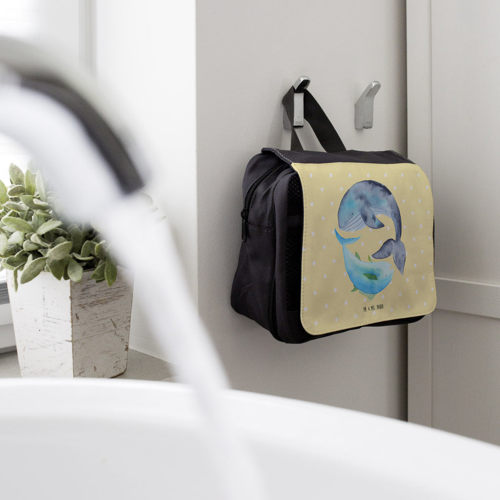 Kulturbeutel Walfisch & Thunfisch Kulturbeutel, Zum Aufhängen, Waschtasche, Kosmetiktasche, Damen, Herren, Aufbewahrungstasche, Schminktasche, Kosmetikbeutel, Organizer, Kulturtasche, Schminkutensil, Tiermotive, Gute Laune, lustige Sprüche, Tiere, Wal, Wahl, Tunfisch, Wortwitz lustig, Spruch lustig, Flachwitz, Witz, Spruch des Tages, Flachwitz Geschenk