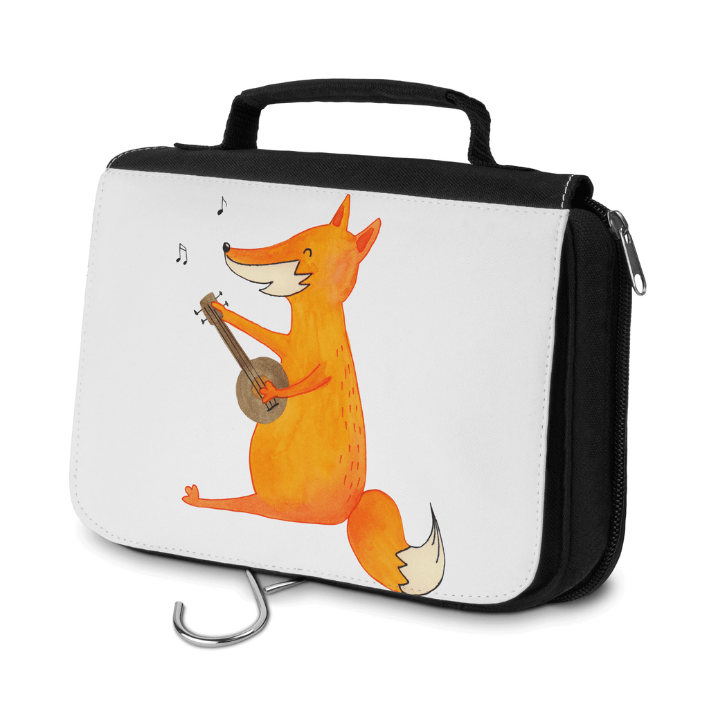 Kulturbeutel Fuchs Gitarre Kulturbeutel, Zum Aufhängen, Waschtasche, Kosmetiktasche, Damen, Herren, Aufbewahrungstasche, Schminktasche, Kosmetikbeutel, Organizer, Kulturtasche, Schminkutensil, Fuchs, Füchse, Geschenk Musiker, Musik Spruch, Musikerin, Sänger, Sängerin, Gitarre