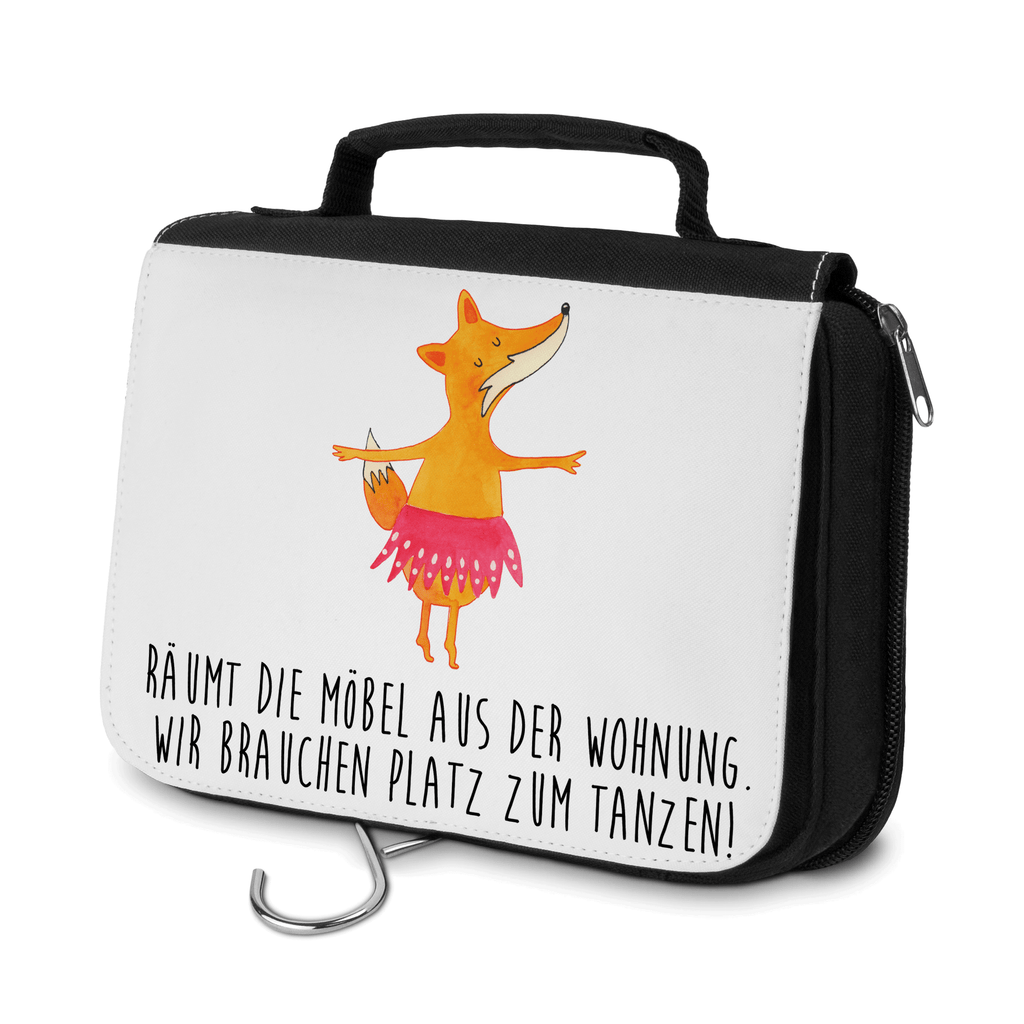 Kulturbeutel Fuchs Ballerina Kulturbeutel, Zum Aufhängen, Waschtasche, Kosmetiktasche, Damen, Herren, Aufbewahrungstasche, Schminktasche, Kosmetikbeutel, Organizer, Kulturtasche, Schminkutensil, Fuchs, Fuchs Spruch, Füchse, Füchsin, Ballerina, Ballett, Tänzerin, Tanzen, Party, Einladung, Geburtstag