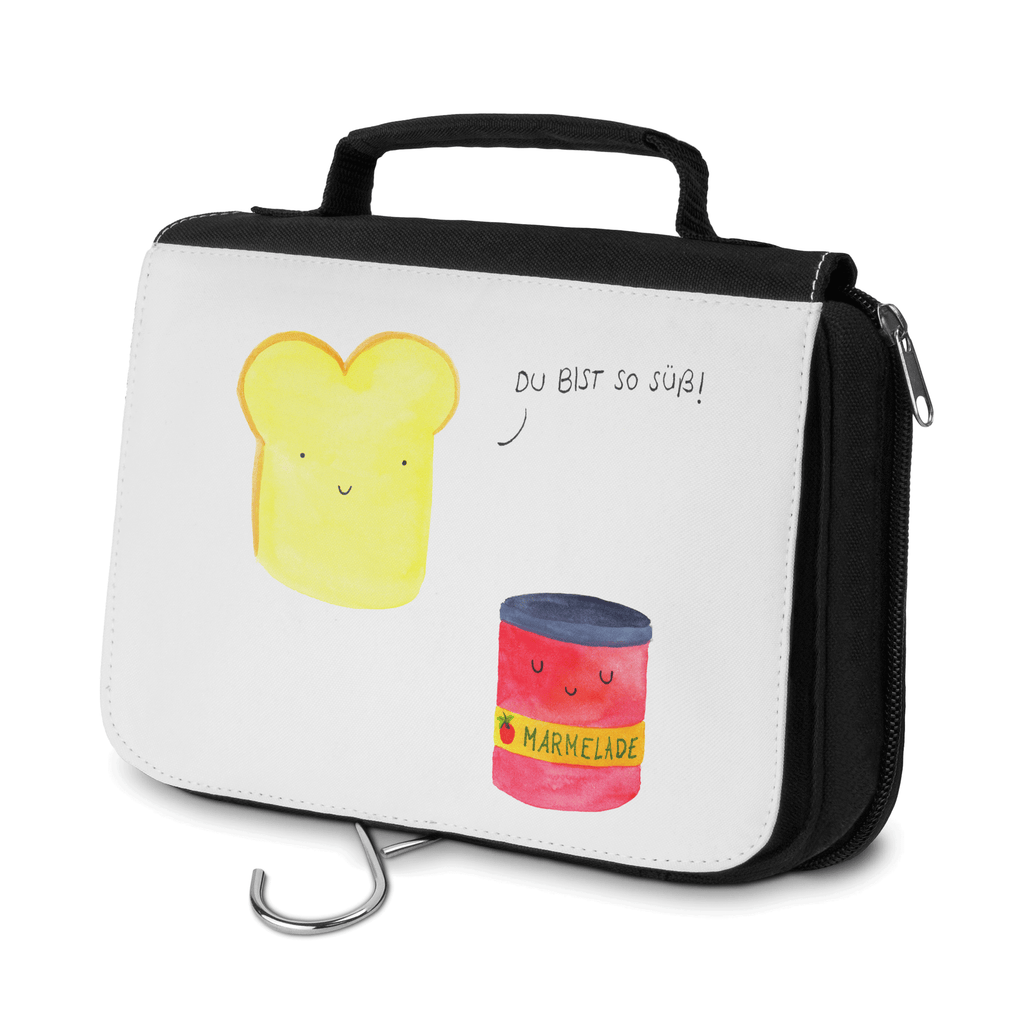 Kulturbeutel Toast & Marmelade Kulturbeutel, Zum Aufhängen, Waschtasche, Kosmetiktasche, Damen, Herren, Aufbewahrungstasche, Schminktasche, Kosmetikbeutel, Organizer, Kulturtasche, Schminkutensil, Tiermotive, Gute Laune, lustige Sprüche, Tiere, Toast, Marmelade, Dreamteam, süße Postkarte, süß, Küche Deko, Küche Spruch, Frühstück Einladung, Brot, Toastbrot