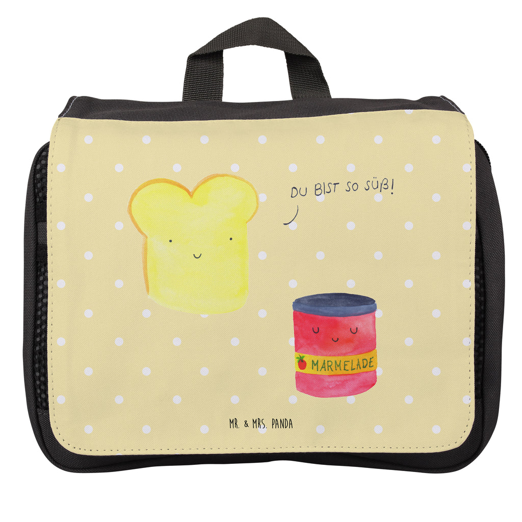 Kulturbeutel Toast & Marmelade Kulturbeutel, Zum Aufhängen, Waschtasche, Kosmetiktasche, Damen, Herren, Aufbewahrungstasche, Schminktasche, Kosmetikbeutel, Organizer, Kulturtasche, Schminkutensil, Tiermotive, Gute Laune, lustige Sprüche, Tiere, Toast, Marmelade, Dreamteam, süße Postkarte, süß, Küche Deko, Küche Spruch, Frühstück Einladung, Brot, Toastbrot
