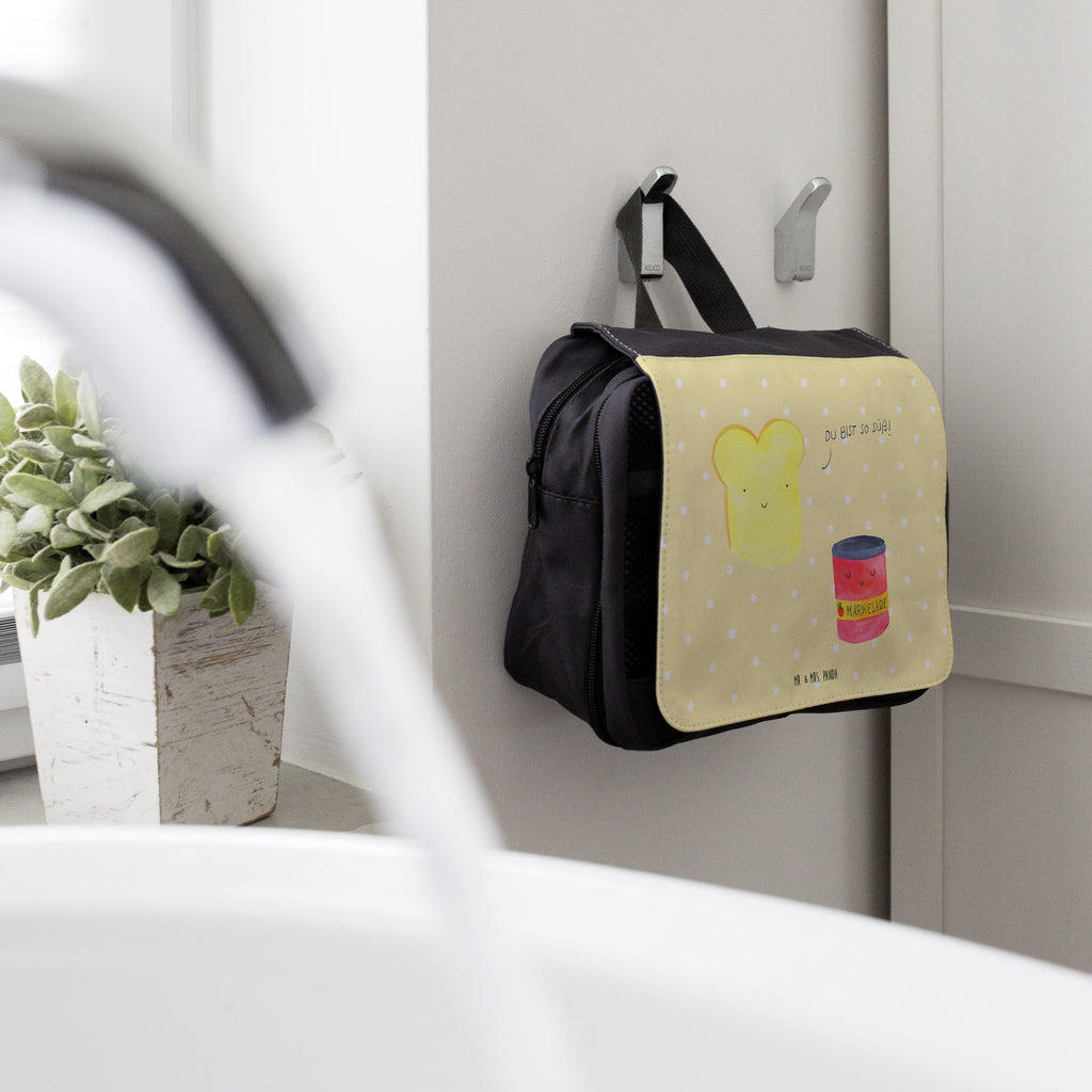 Kulturbeutel Toast & Marmelade Kulturbeutel, Zum Aufhängen, Waschtasche, Kosmetiktasche, Damen, Herren, Aufbewahrungstasche, Schminktasche, Kosmetikbeutel, Organizer, Kulturtasche, Schminkutensil, Tiermotive, Gute Laune, lustige Sprüche, Tiere, Toast, Marmelade, Dreamteam, süße Postkarte, süß, Küche Deko, Küche Spruch, Frühstück Einladung, Brot, Toastbrot