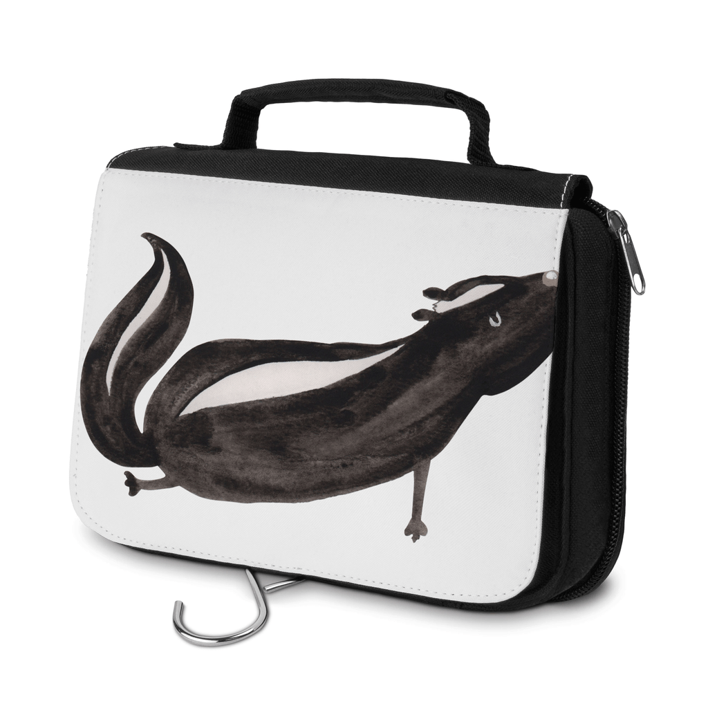 Kulturbeutel Stinktier Yoga Kulturbeutel, Zum Aufhängen, Waschtasche, Kosmetiktasche, Damen, Herren, Aufbewahrungstasche, Schminktasche, Kosmetikbeutel, Organizer, Kulturtasche, Schminkutensil, Stinktier, Skunk, Wildtier, Raubtier, Stinker, Stinki, Yoga, Namaste, Lebe, Liebe, Lache