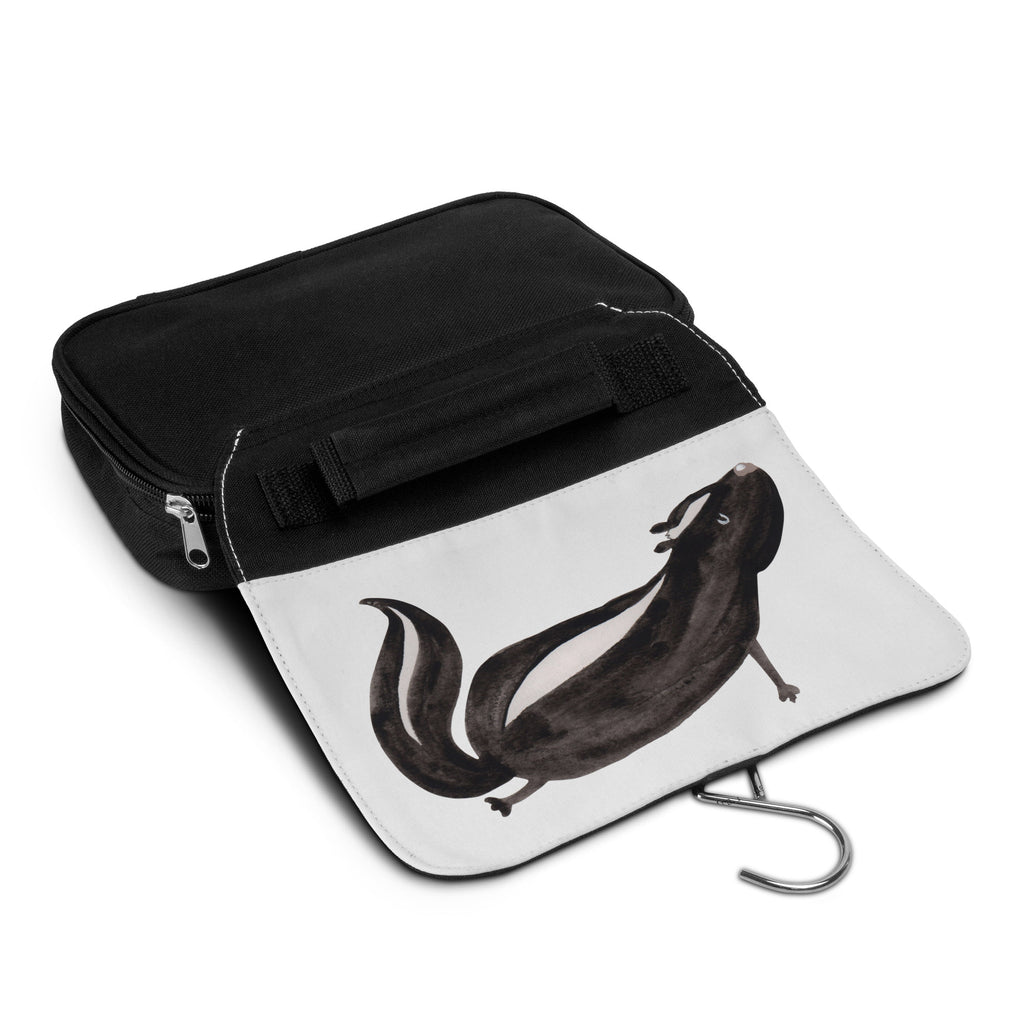 Kulturbeutel Stinktier Yoga Kulturbeutel, Zum Aufhängen, Waschtasche, Kosmetiktasche, Damen, Herren, Aufbewahrungstasche, Schminktasche, Kosmetikbeutel, Organizer, Kulturtasche, Schminkutensil, Stinktier, Skunk, Wildtier, Raubtier, Stinker, Stinki, Yoga, Namaste, Lebe, Liebe, Lache