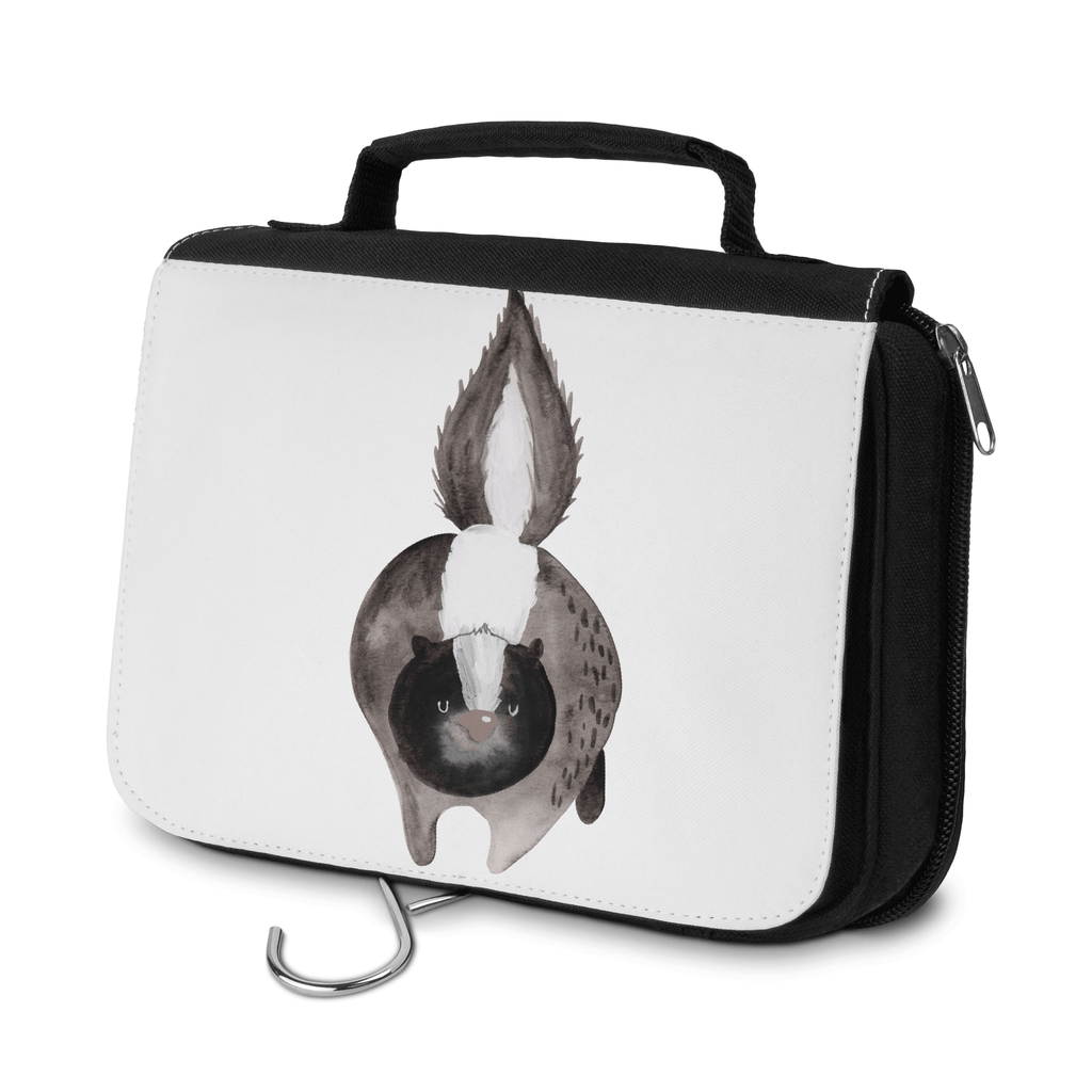 Kulturbeutel Stinktier Angriff Kulturbeutel, Zum Aufhängen, Waschtasche, Kosmetiktasche, Damen, Herren, Aufbewahrungstasche, Schminktasche, Kosmetikbeutel, Organizer, Kulturtasche, Schminkutensil, Stinktier, Skunk, Wildtier, Raubtier, Stinker, Stinki, wütend, Drohung