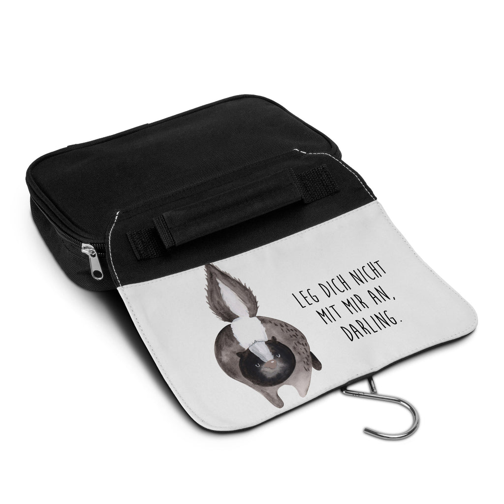 Kulturbeutel Stinktier Angriff Kulturbeutel, Zum Aufhängen, Waschtasche, Kosmetiktasche, Damen, Herren, Aufbewahrungstasche, Schminktasche, Kosmetikbeutel, Organizer, Kulturtasche, Schminkutensil, Stinktier, Skunk, Wildtier, Raubtier, Stinker, Stinki, wütend, Drohung