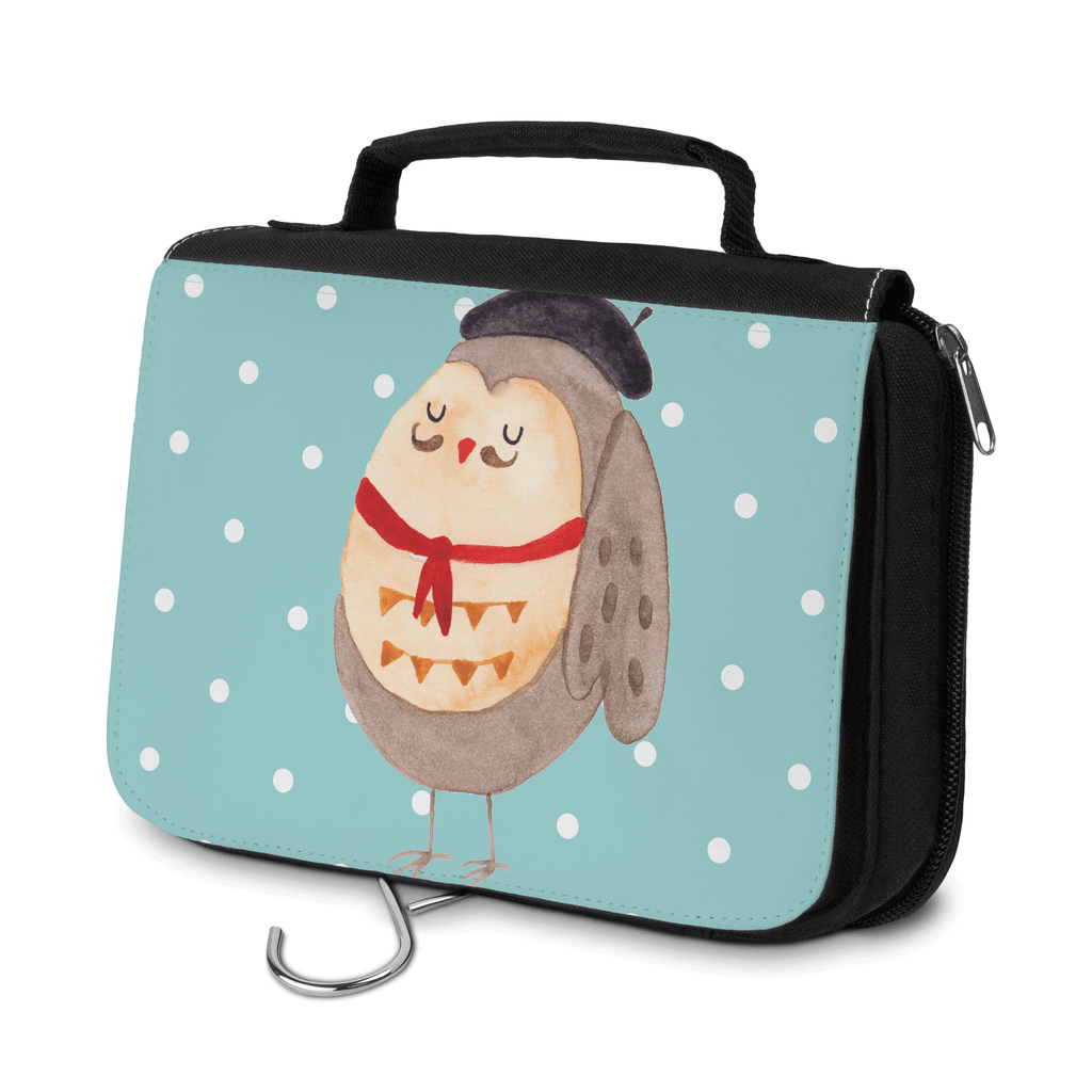 Kulturbeutel Eule Französisch Kulturbeutel, Zum Aufhängen, Waschtasche, Kosmetiktasche, Damen, Herren, Aufbewahrungstasche, Schminktasche, Kosmetikbeutel, Organizer, Kulturtasche, Schminkutensil, Eule, Eulen, Eule Deko, Owl, hibou, La vie est belle, das Leben ist schön, Spruch schön, Spruch Französisch, Frankreich