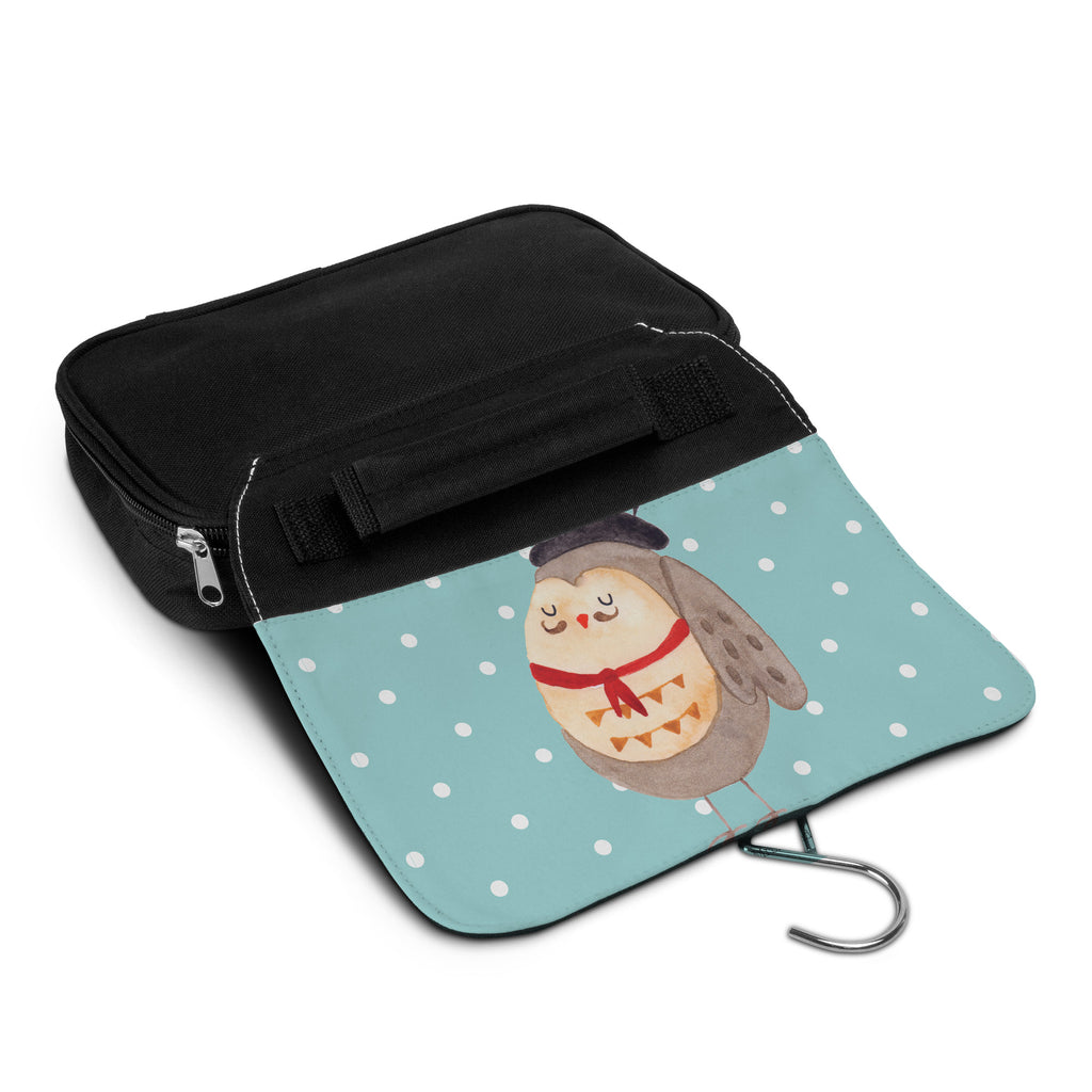 Kulturbeutel Eule Französisch Kulturbeutel, Zum Aufhängen, Waschtasche, Kosmetiktasche, Damen, Herren, Aufbewahrungstasche, Schminktasche, Kosmetikbeutel, Organizer, Kulturtasche, Schminkutensil, Eule, Eulen, Eule Deko, Owl, hibou, La vie est belle, das Leben ist schön, Spruch schön, Spruch Französisch, Frankreich