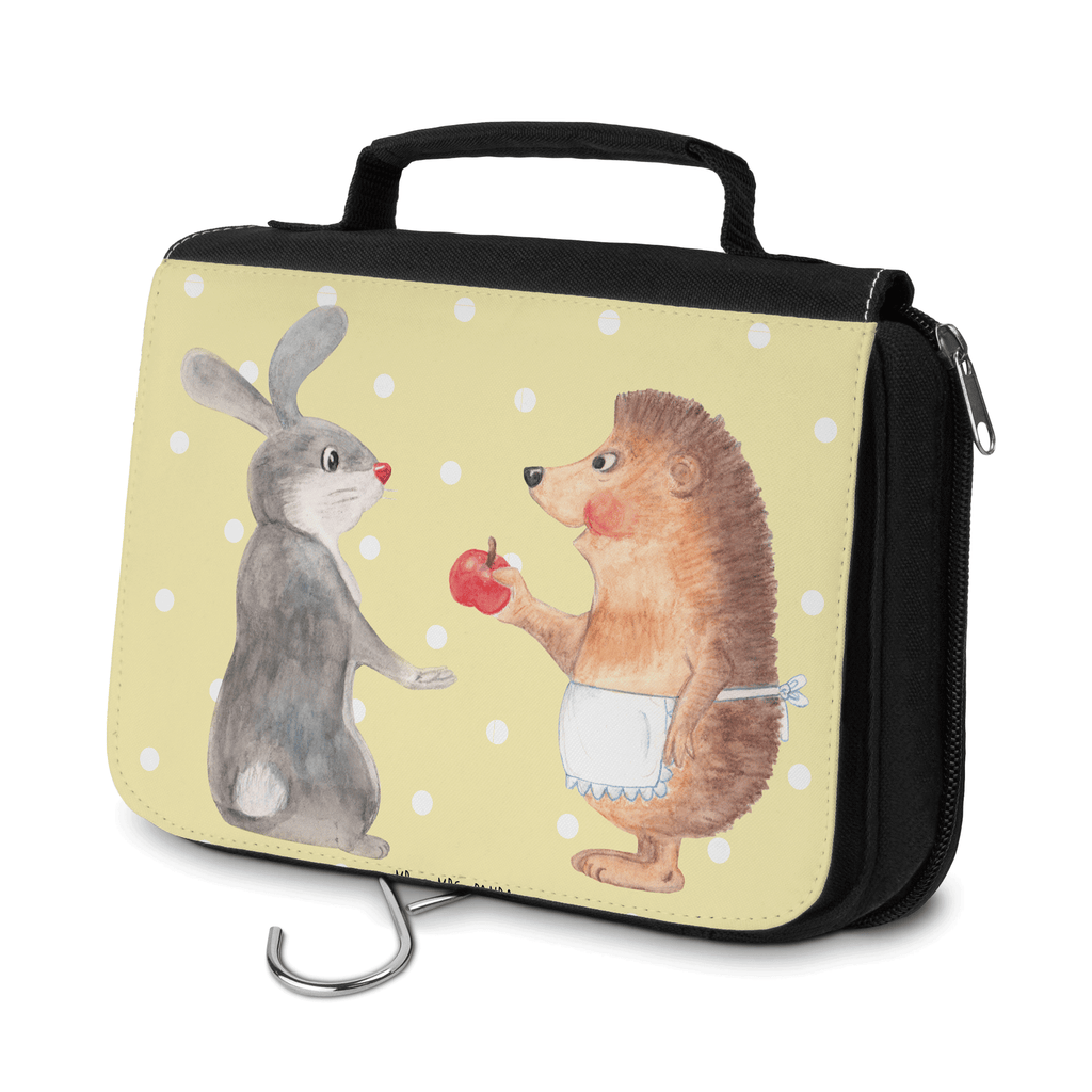 Kulturbeutel Liebe ist nie ohne Schmerz Kulturbeutel, Zum Aufhängen, Waschtasche, Kosmetiktasche, Damen, Herren, Aufbewahrungstasche, Schminktasche, Kosmetikbeutel, Organizer, Kulturtasche, Schminkutensil, Tiermotive, Gute Laune, lustige Sprüche, Tiere, Igel und Hase, Igel, Hase, Liebe Spruch, Liebeskummer Geschenk, Herzschmerz, Trösten, Trennungsschmerz, Spruch romantisch