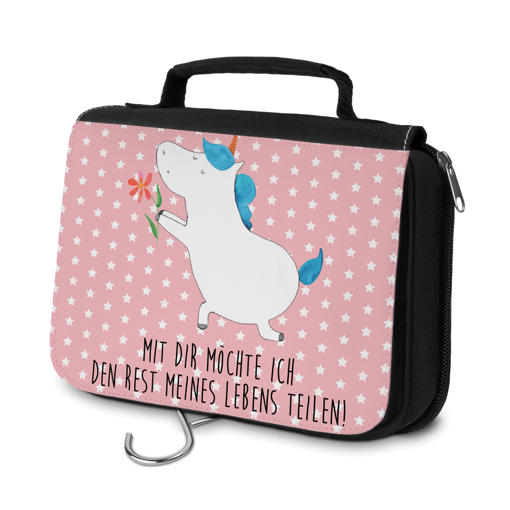 Kulturbeutel Einhorn Blume Kulturbeutel, Zum Aufhängen, Waschtasche, Kosmetiktasche, Damen, Herren, Aufbewahrungstasche, Schminktasche, Kosmetikbeutel, Organizer, Kulturtasche, Schminkutensil, Einhorn, Einhörner, Einhorn Deko, Pegasus, Unicorn, Liebe, Liebesbeweis, Antrag, Heiratsantrag, Verlobung, Ehepaar, Pärchen, Partner, Freund, Freundin, Ehe, heiraten
