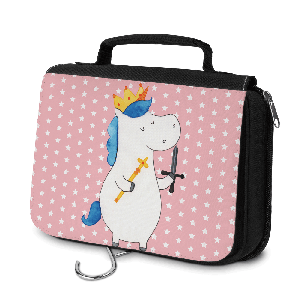 Kulturbeutel Einhorn König mit Schwert Kulturbeutel, Zum Aufhängen, Waschtasche, Kosmetiktasche, Damen, Herren, Aufbewahrungstasche, Schminktasche, Kosmetikbeutel, Organizer, Kulturtasche, Schminkutensil, Einhorn, Einhörner, Einhorn Deko, Pegasus, Unicorn, König, Ritter, Mittelalter
