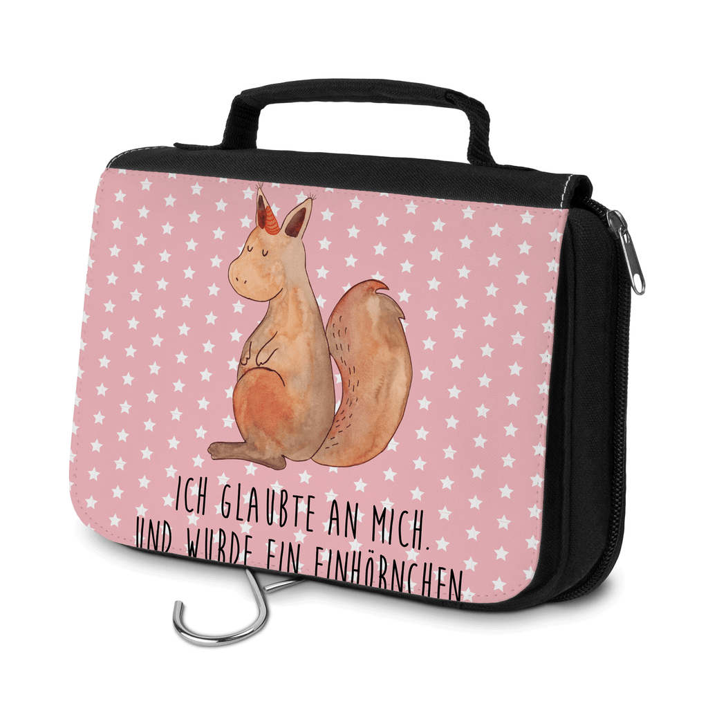 Kulturbeutel Einhörnchen Glaube Kulturbeutel, Zum Aufhängen, Waschtasche, Kosmetiktasche, Damen, Herren, Aufbewahrungstasche, Schminktasche, Kosmetikbeutel, Organizer, Kulturtasche, Schminkutensil, Einhorn, Einhörner, Einhorn Deko, Pegasus, Unicorn, Einhörnchen, Eichhörnchen, Eichhorn