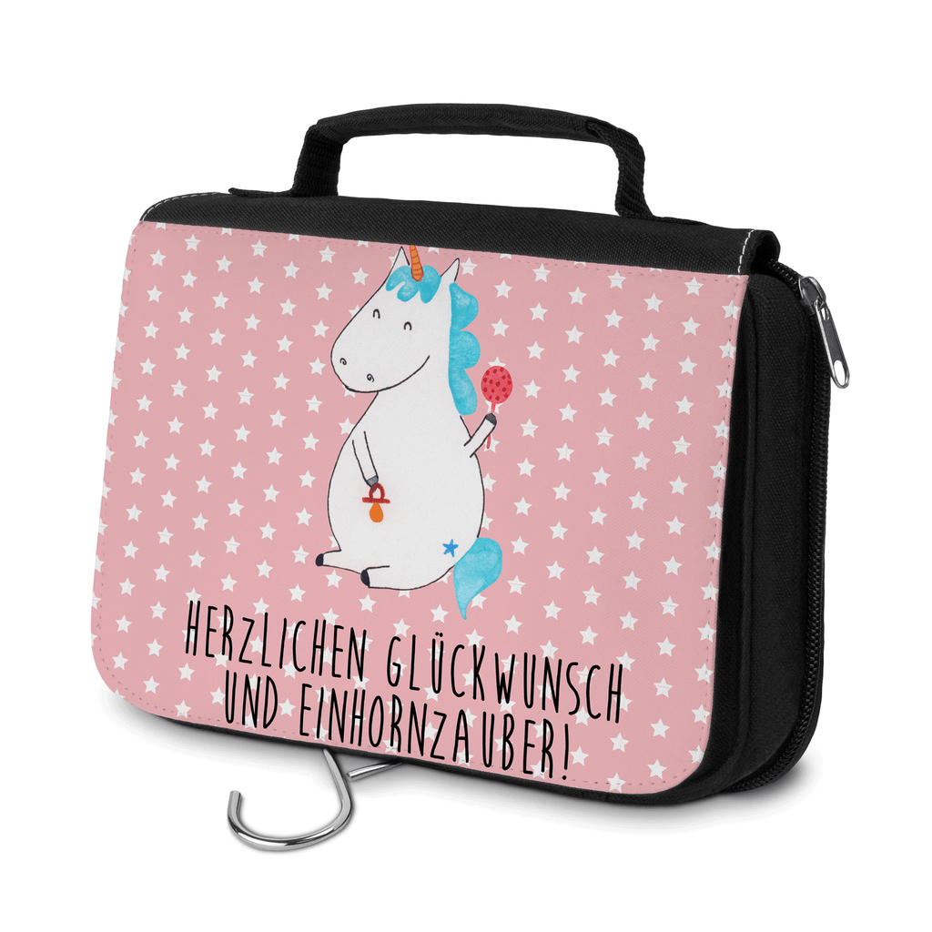 Kulturbeutel Einhorn Baby Kulturbeutel, Zum Aufhängen, Waschtasche, Kosmetiktasche, Damen, Herren, Aufbewahrungstasche, Schminktasche, Kosmetikbeutel, Organizer, Kulturtasche, Schminkutensil, Einhorn, Einhörner, Einhorn Deko, Pegasus, Unicorn, Mutter, Geburt, Geburtstag, erstes Kind, Baby, Babyglück, Nachwuchs, Eltern, Party, Kind, Schnuller