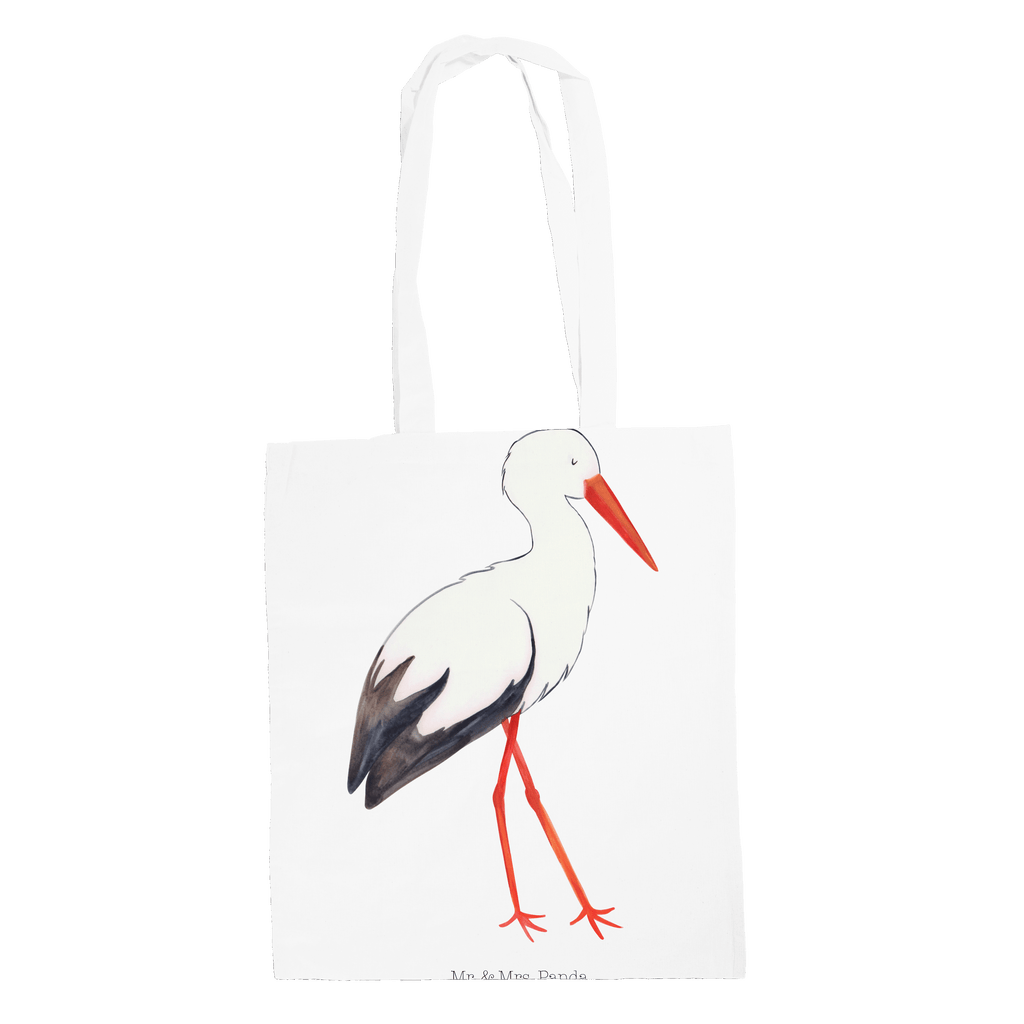 Tragetasche Storch Beuteltasche, Beutel, Einkaufstasche, Jutebeutel, Stoffbeutel, Tiermotive, Gute Laune, lustige Sprüche, Tiere, Storch, Störche, Schwangerschaft, Geburt, Mutter, Mütter, Mutter werden, Schwanger, Babybauch, Baby