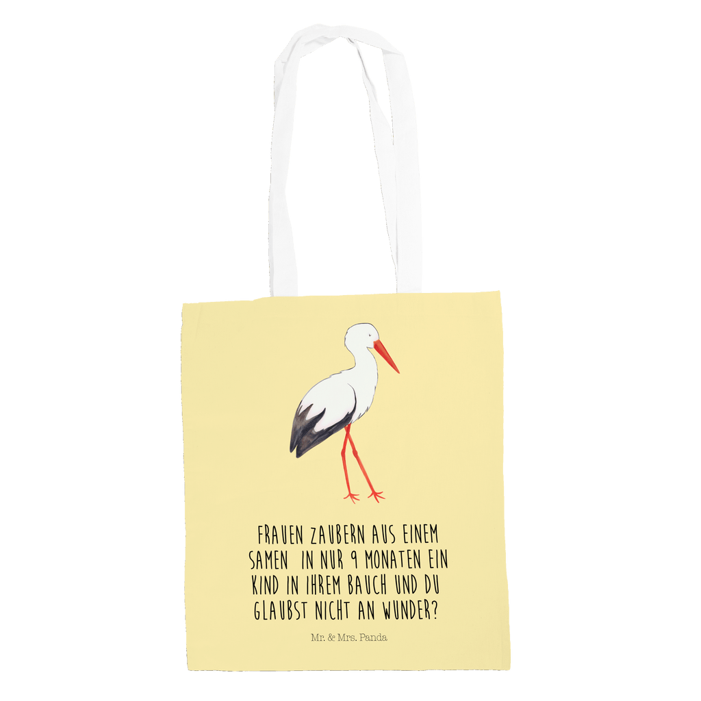 Tragetasche Storch Beuteltasche, Beutel, Einkaufstasche, Jutebeutel, Stoffbeutel, Tiermotive, Gute Laune, lustige Sprüche, Tiere, Storch, Störche, Schwangerschaft, Geburt, Mutter, Mütter, Mutter werden, Schwanger, Babybauch, Baby