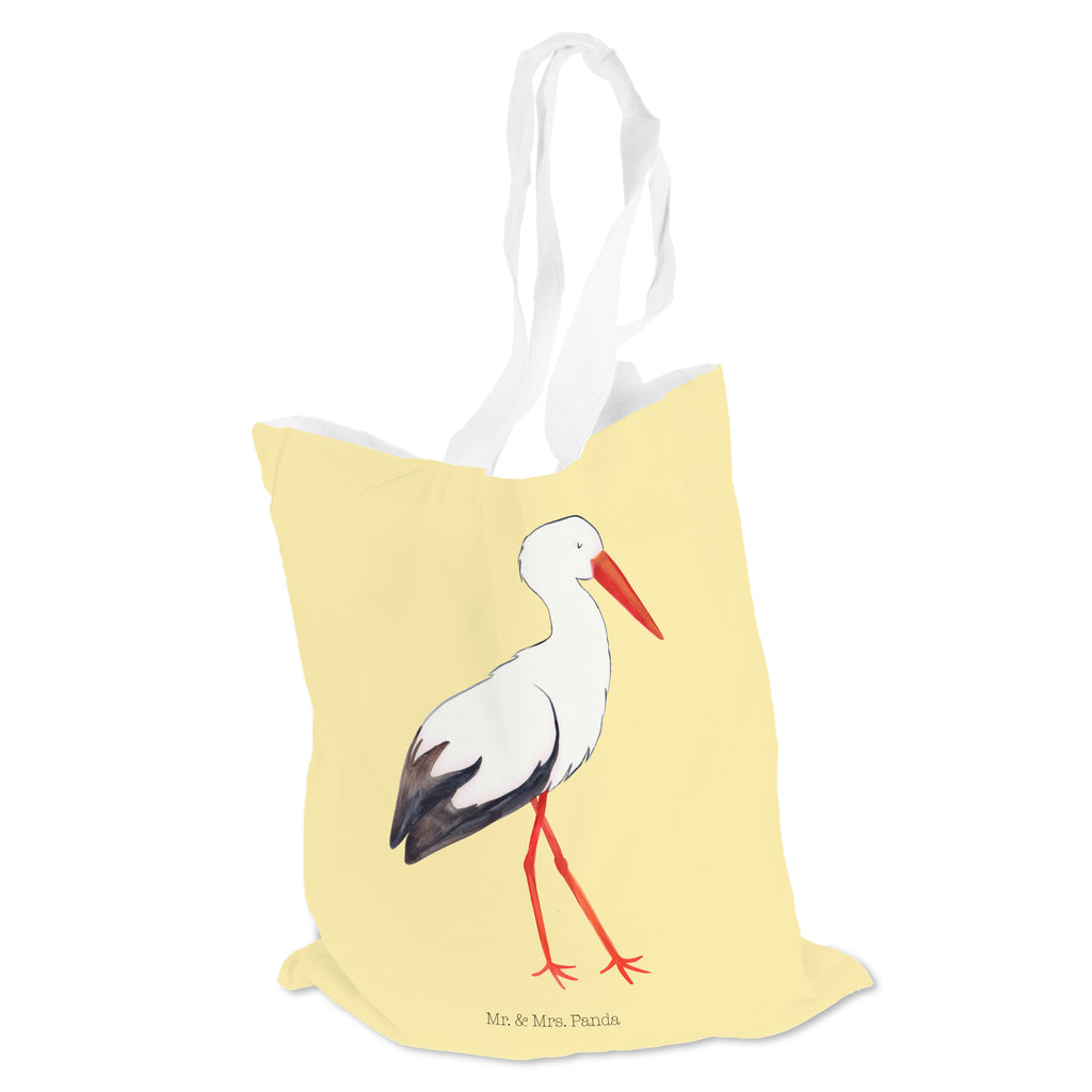 Tragetasche Storch Beuteltasche, Beutel, Einkaufstasche, Jutebeutel, Stoffbeutel, Tiermotive, Gute Laune, lustige Sprüche, Tiere, Storch, Störche, Schwangerschaft, Geburt, Mutter, Mütter, Mutter werden, Schwanger, Babybauch, Baby