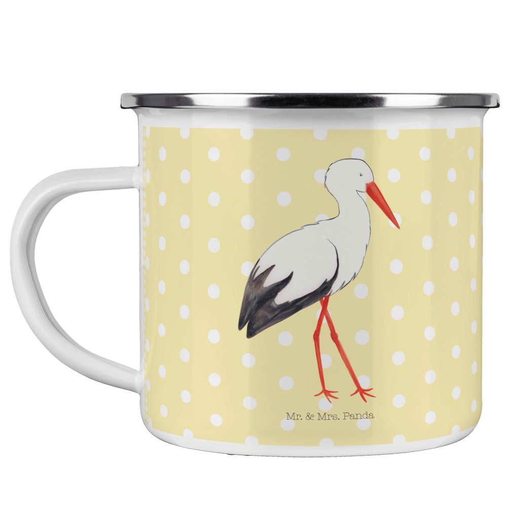 Camping Emaille Tasse Storch Campingtasse, Trinkbecher, Metalltasse, Outdoor Tasse, Emaille Trinkbecher, Blechtasse Outdoor, Emaille Campingbecher, Edelstahl Trinkbecher, Metalltasse für Camping, Kaffee Blechtasse, Camping Tasse Metall, Tiermotive, Gute Laune, lustige Sprüche, Tiere, Storch, Störche, Schwangerschaft, Geburt, Mutter, Mütter, Mutter werden, Schwanger, Babybauch, Baby