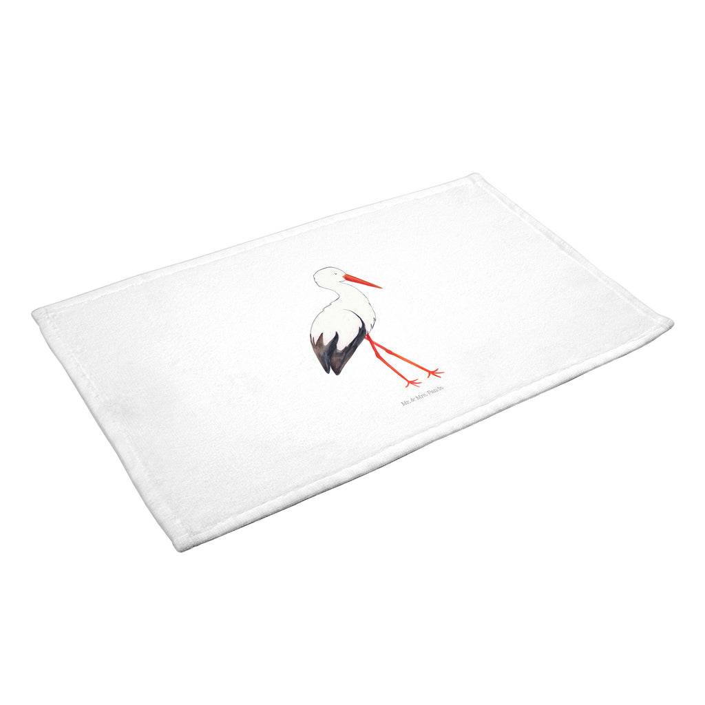 50 x 100 Handtuch Storch Handtuch, Badehandtuch, Badezimmer, Handtücher, groß, Kinder, Baby, Tiermotive, Gute Laune, lustige Sprüche, Tiere, Storch, Störche, Schwangerschaft, Geburt, Mutter, Mütter, Mutter werden, Schwanger, Babybauch