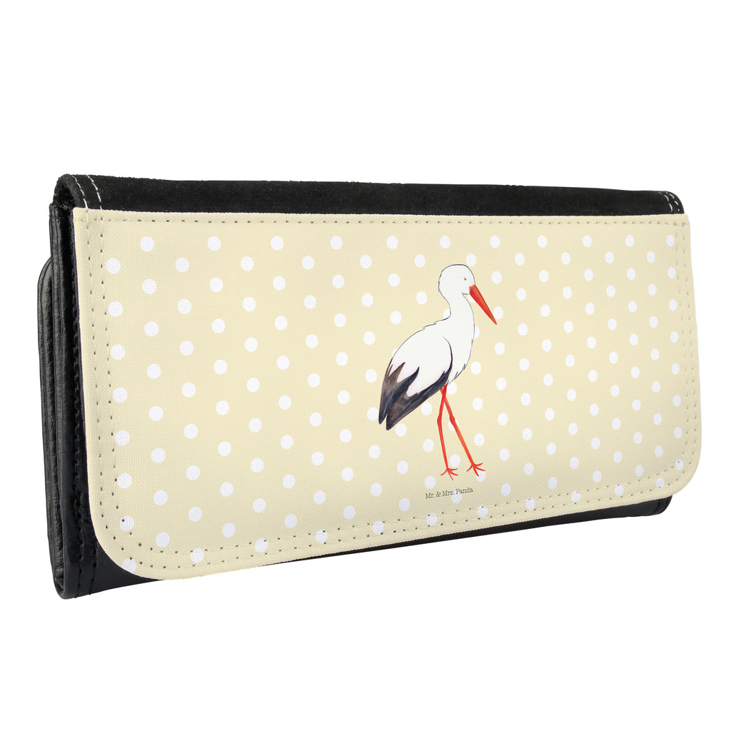 Damen Portemonnaie Storch Portemonnaie, Portemonee, Geldbörse, Damen, Groß, XXL, Geldbeutel, Portemonnaies, Tiermotive, Gute Laune, lustige Sprüche, Tiere, Storch, Störche, Schwangerschaft, Geburt, Mutter, Mütter, Mutter werden, Schwanger, Babybauch, Baby